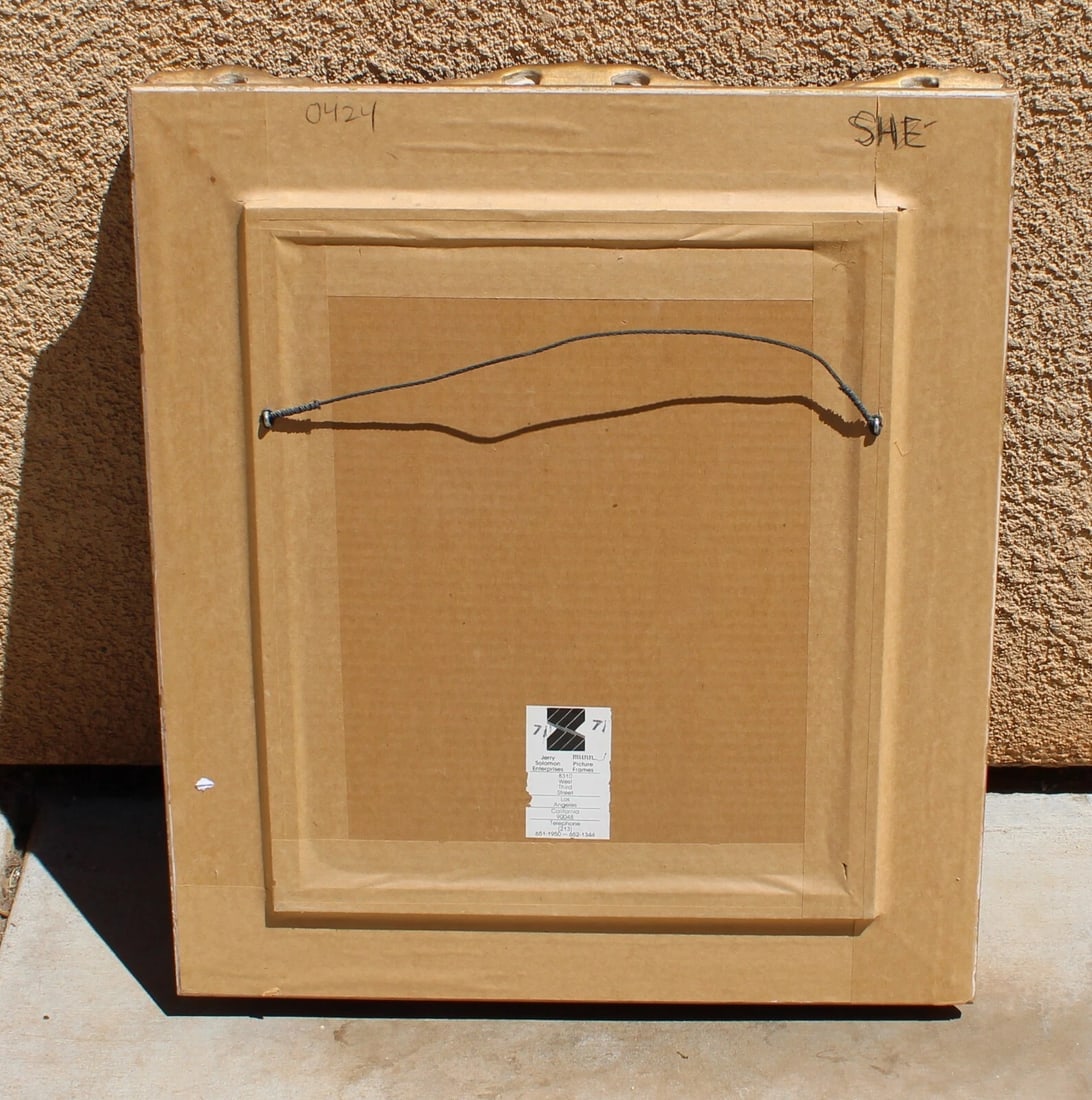 MARGRET HUGI-LEWIS Modern Floral Still Life 1978 oil Jerry Solomon Frame - 7