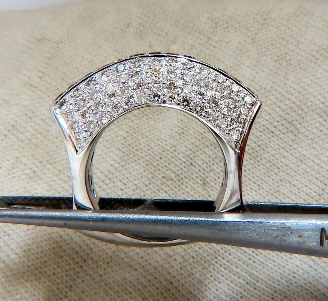 1.84ct natural fancy orange brown Arch dome mod edge deco ring 18kt** - 7