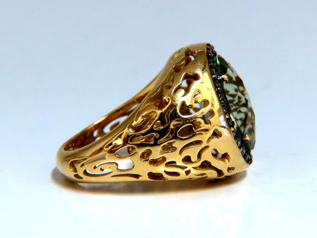 16ct natural green amethyst diamonds ring Garavelli - 4