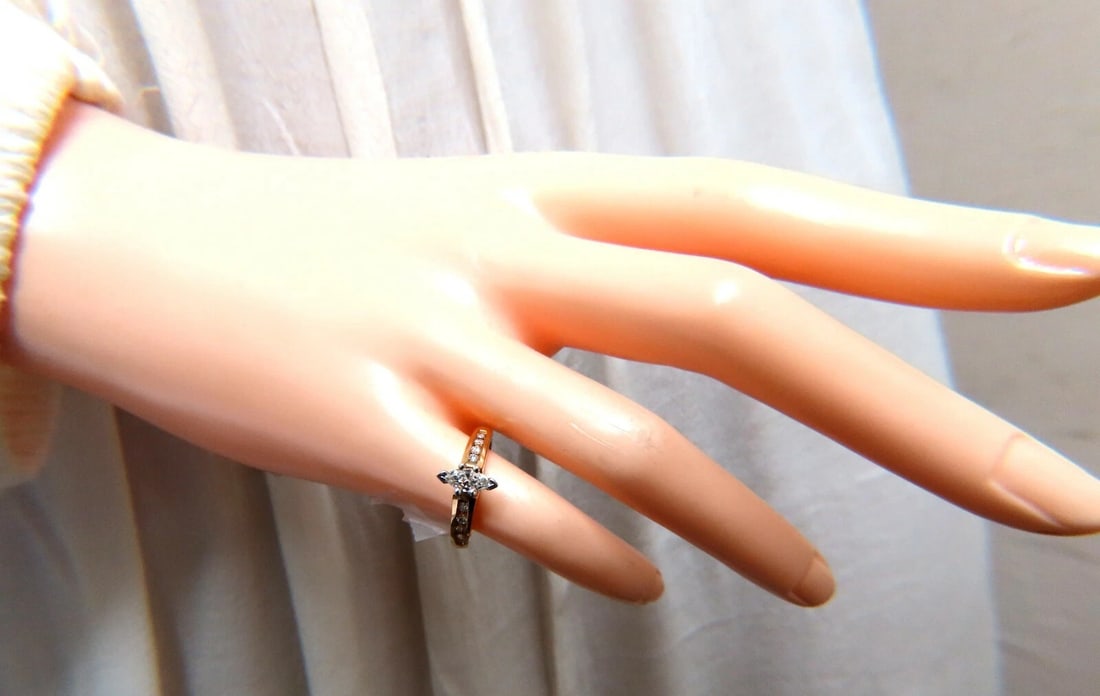 .40ct Natural Marquise Diamonds Accent Ring 14kt - 6