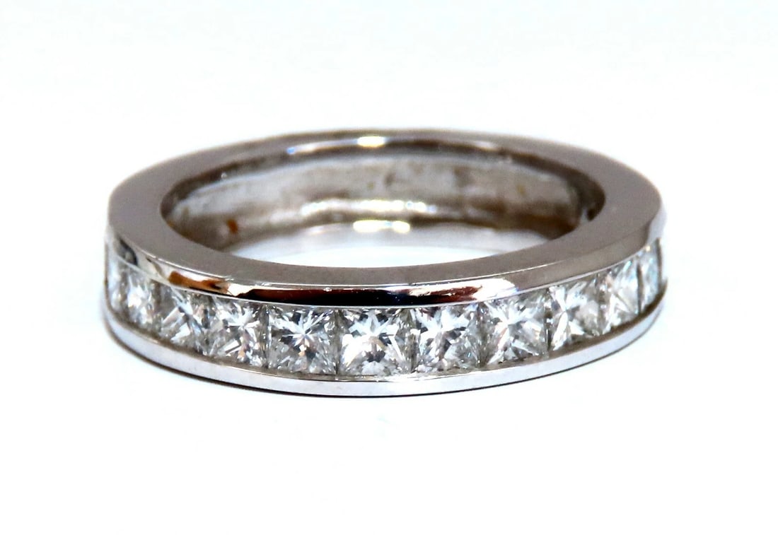 1.40ct Natural Princess Cut Diamonds Band Channel Platinum Prime: Title: 1.40ct Natural Princess Cut Diamonds Band Channel Platinum Prime Description: Classic Princess Channel Band 1.40ct. Natural Princess Cut Diamonds. Durable Built. Vs-2 clarity H color.