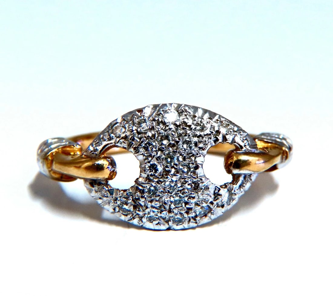 Mariner Sailor Slip Knot .30ct Natural Diamonds Ring 14kt: Title: Mariner Sailor Slip Knot .30ct Natural Diamonds Ring 14kt Description: Mariner Sailor Chain Link / Knot Slip Ring. .30ct. Natural round cut brilliant diamonds Si-1 clarity I color. 14kt yellow