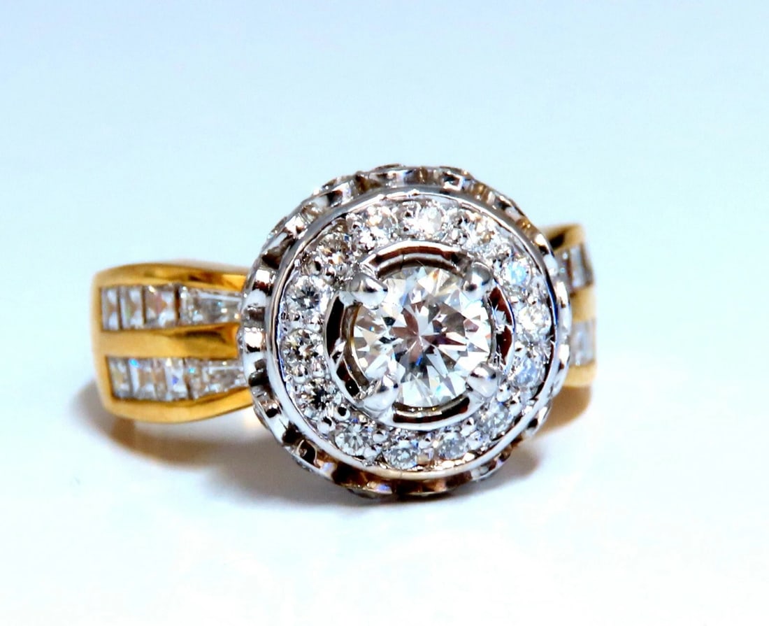 GIA Certified .59ct round cut diamond Raised Crown ring Flush 14Kt (1 of 10)