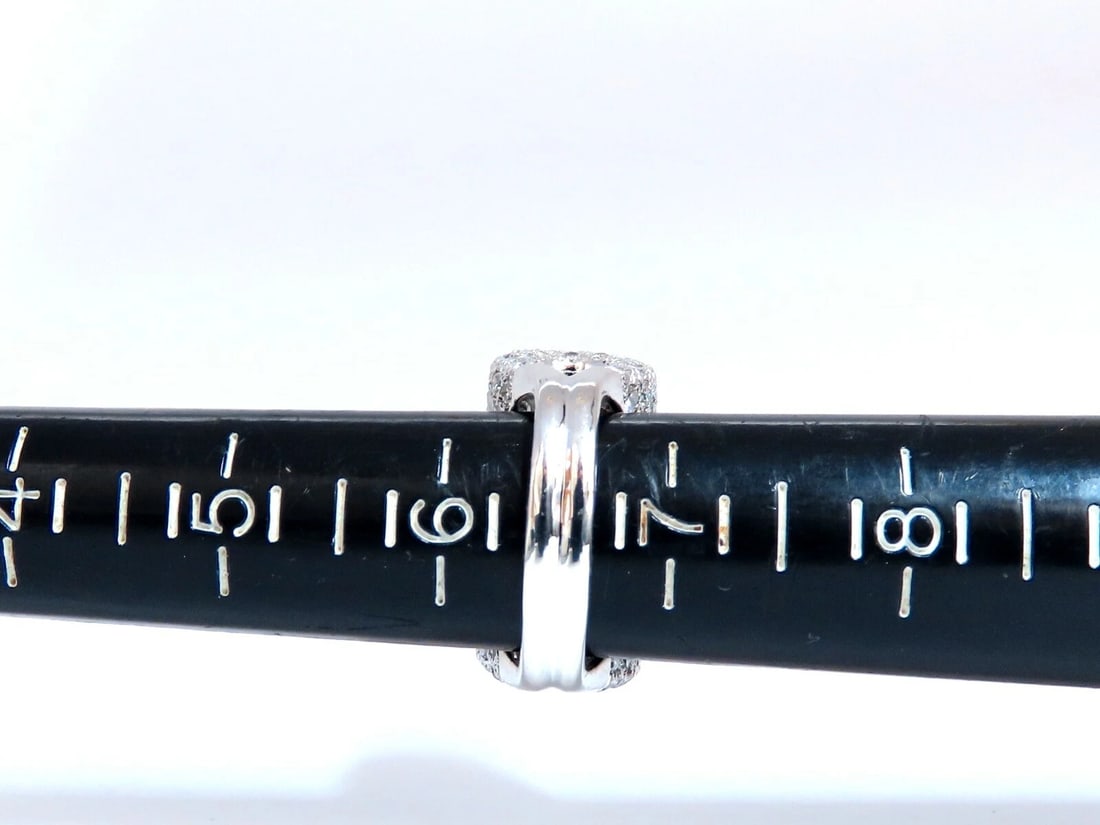 2.54ct Natural Diamonds Fold Over Ring 18kt Fine Deco Bead Set Pave - 7