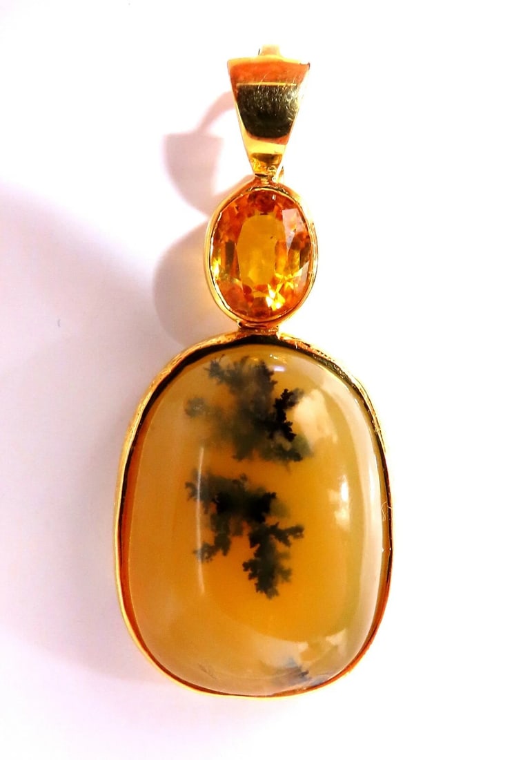 GIA Certified Natural Opal Yellow Sapphire Pendant Retractable Clasp 18kt**: Title: GIA Certified Natural Opal Yellow Sapphire Pendant Retractable Clasp 18kt** Description: GIA Certified Natural Opal Pendant Report 6213047638 Please see attached report of proper details. 3.50c