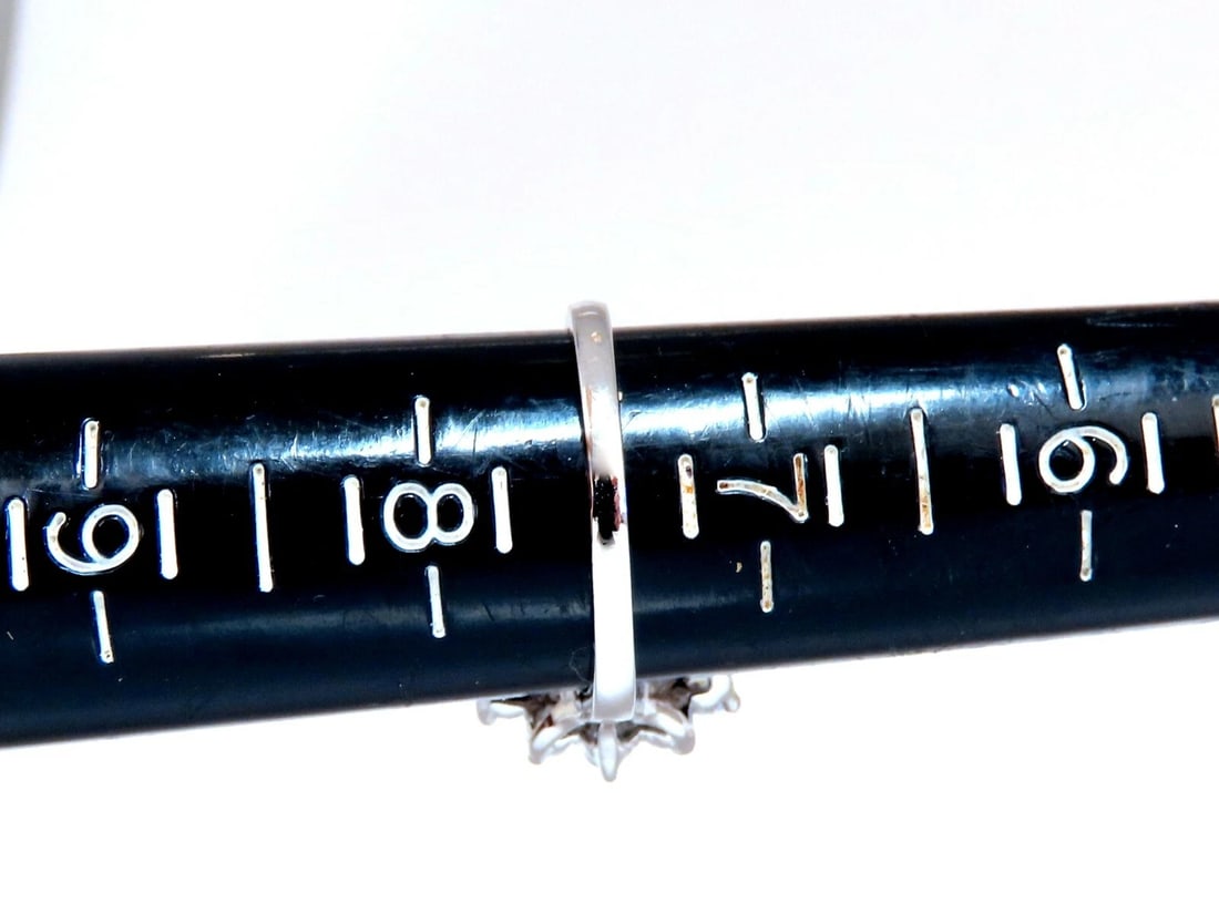 1.12ct natural diamonds raised cluster ring 14kt - 6