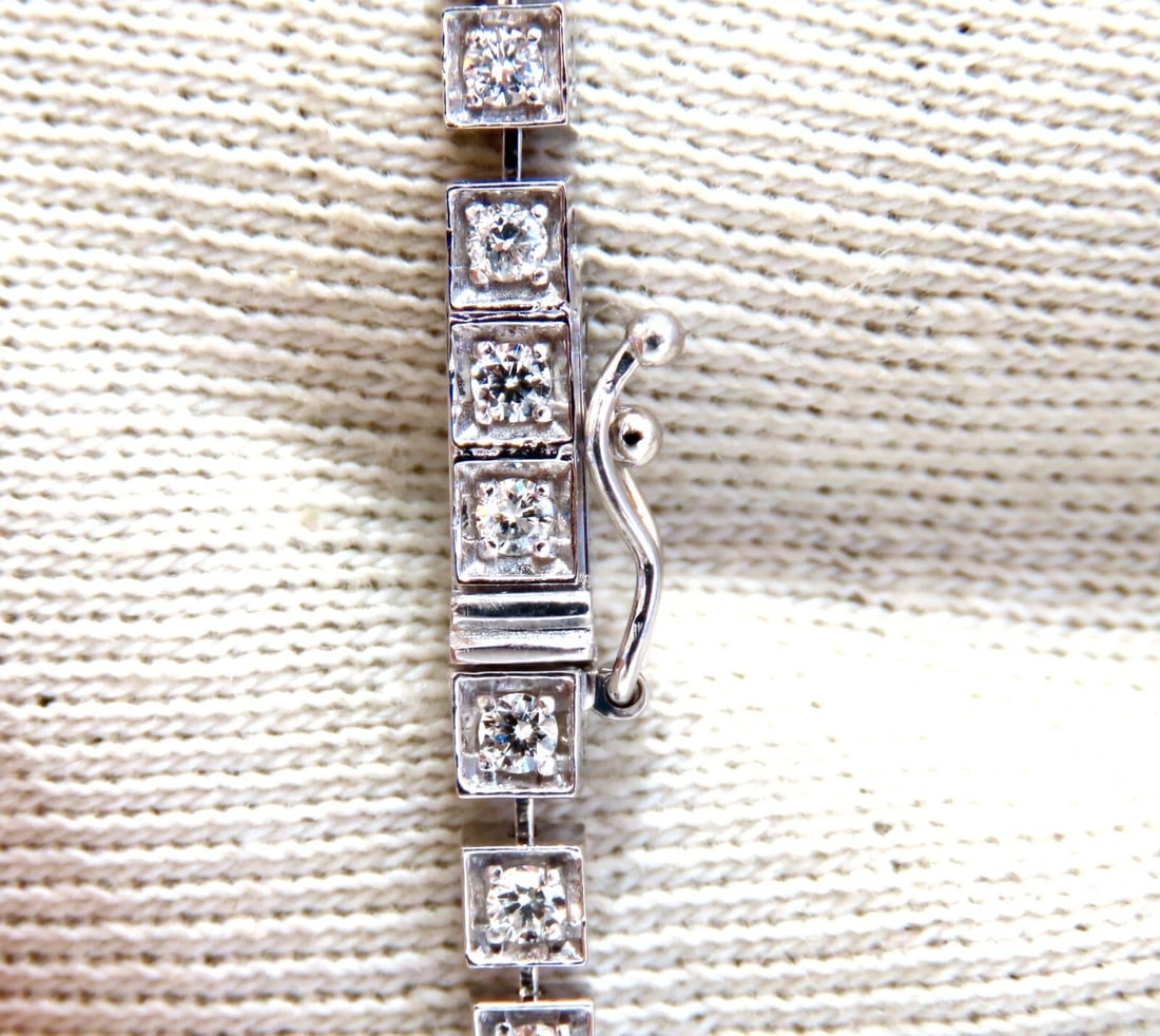 1.40ct Box Bead Set Prime Pave Natural Round Diamonds Bracelet 14kt** - 4