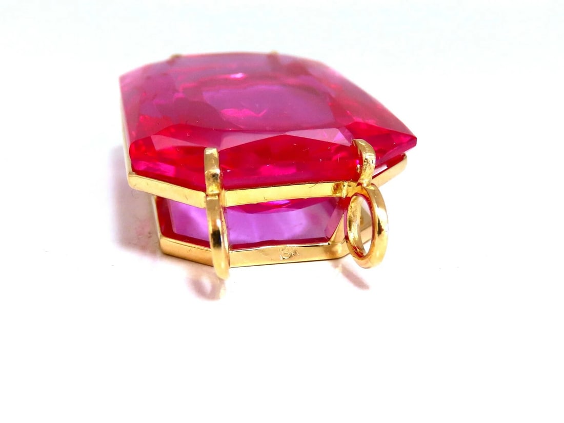 156ct GIA Certified Lab Pink Sapphire necklace 14kt ** - 9