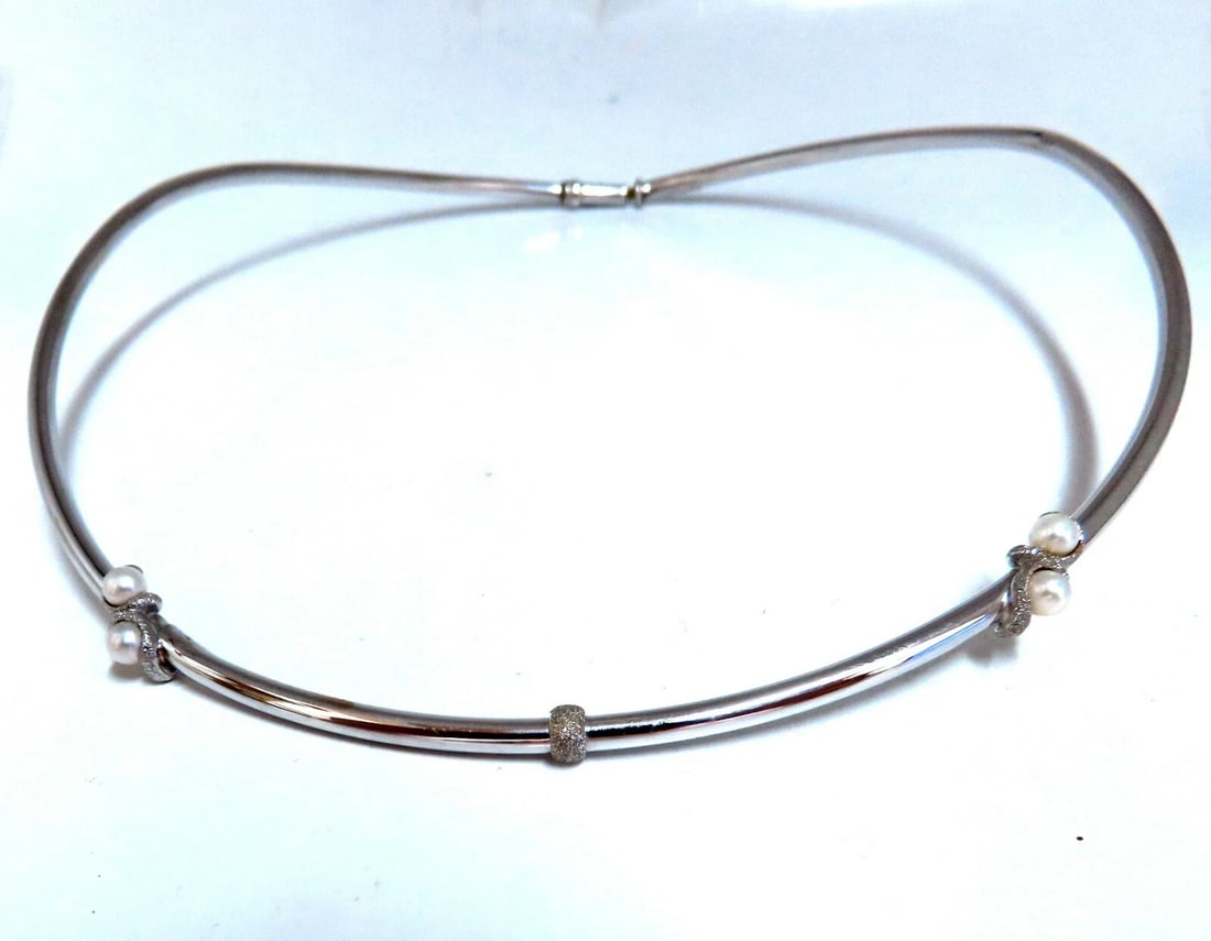 18kt Gold Tubular Diamond Cable Link Necklace ** (1 of 9)