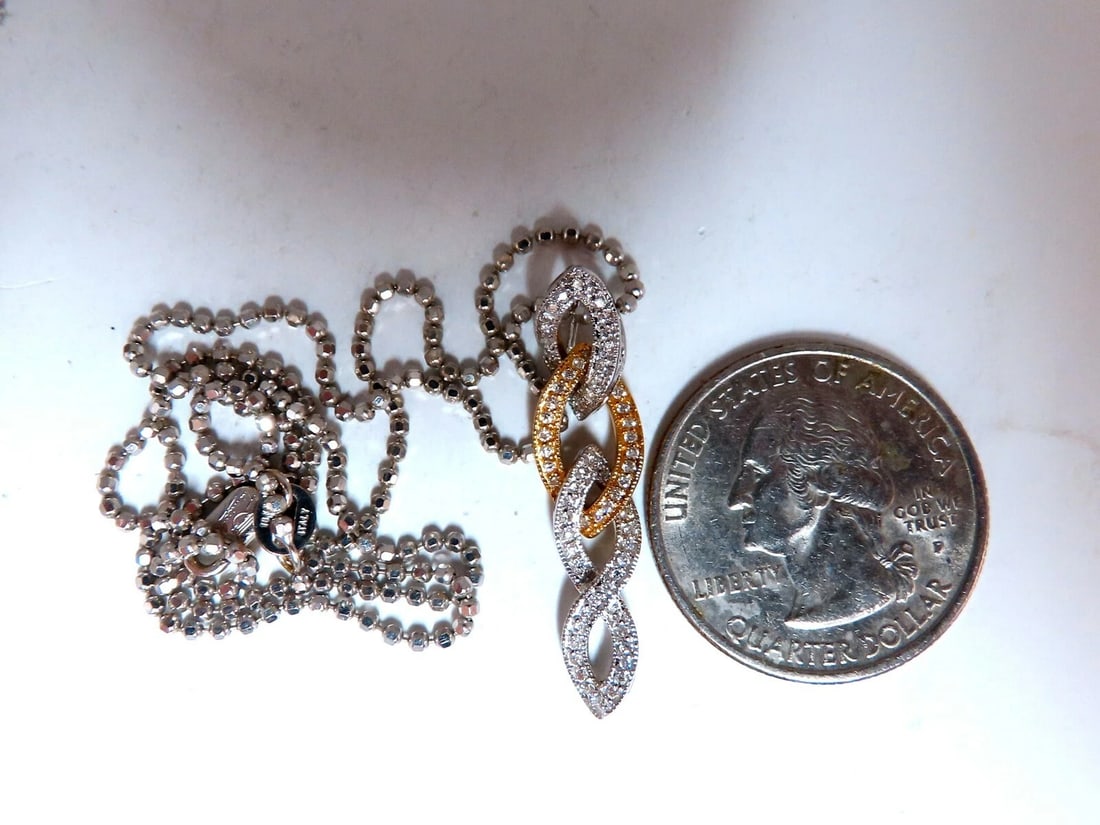 .33ct Natural Diamonds Dangle Necklace 14kt ** - 7