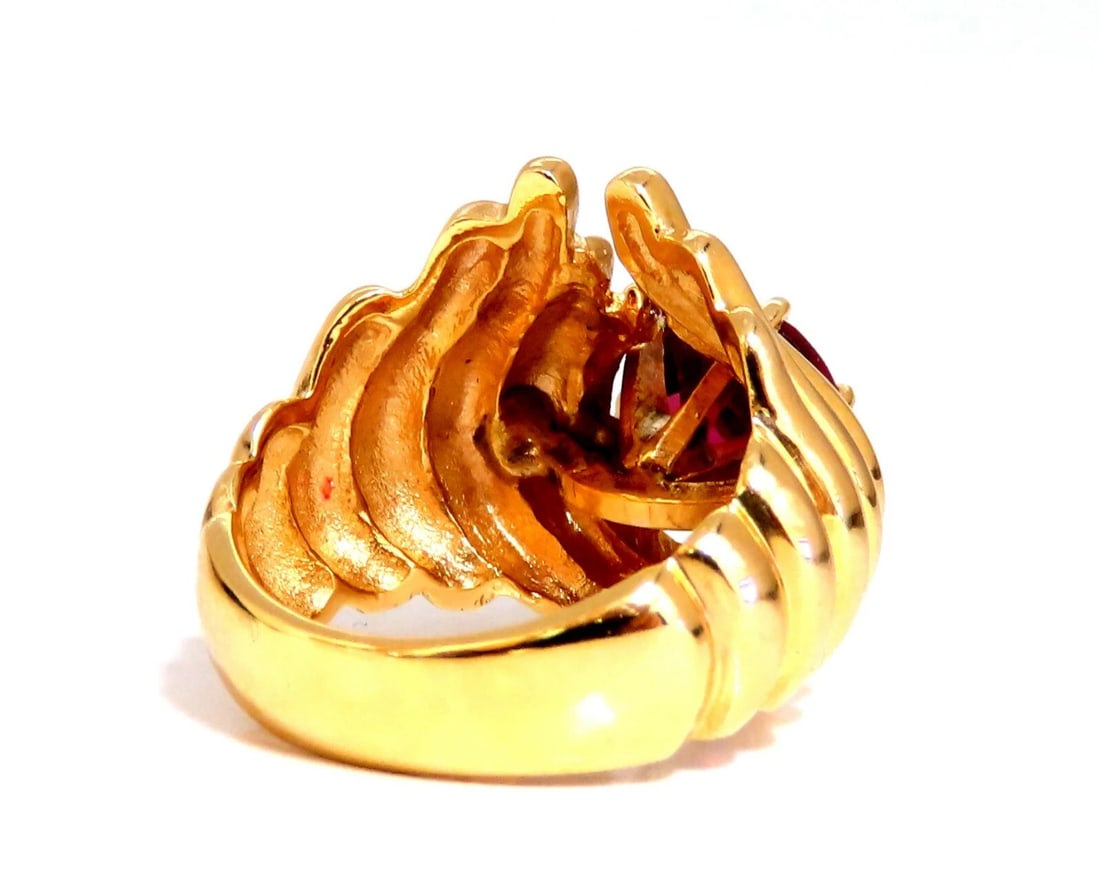 2.02ct Natural Tourmaline Solitaire Ring 14kt Eagle Wing Wrap** - 4