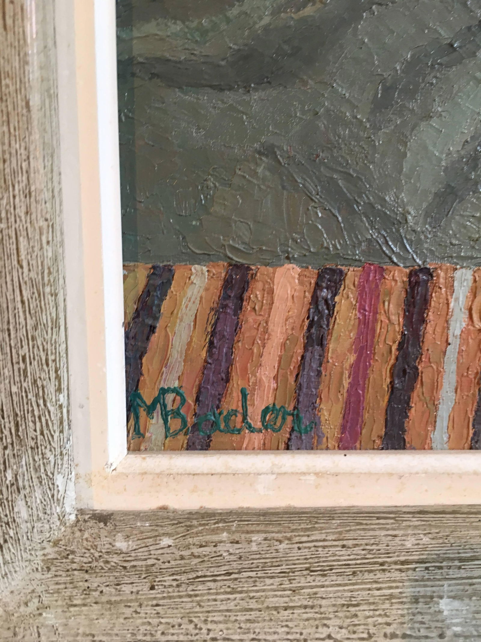 Fleurs' French Bouquet, Impressionist Oil Painting, Signed Mid-20th Century - 5