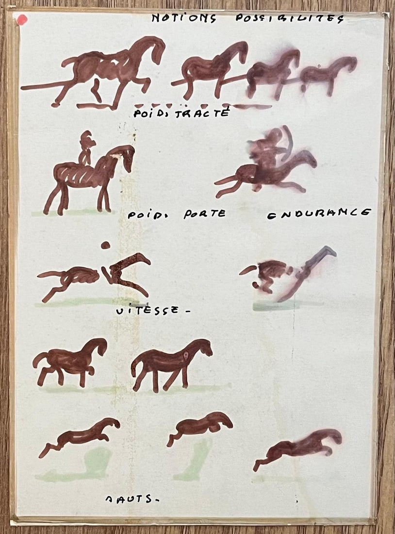 Notions Possibilités Study of Horse Gaits and Motion by Robert Ladou 20th century - 3