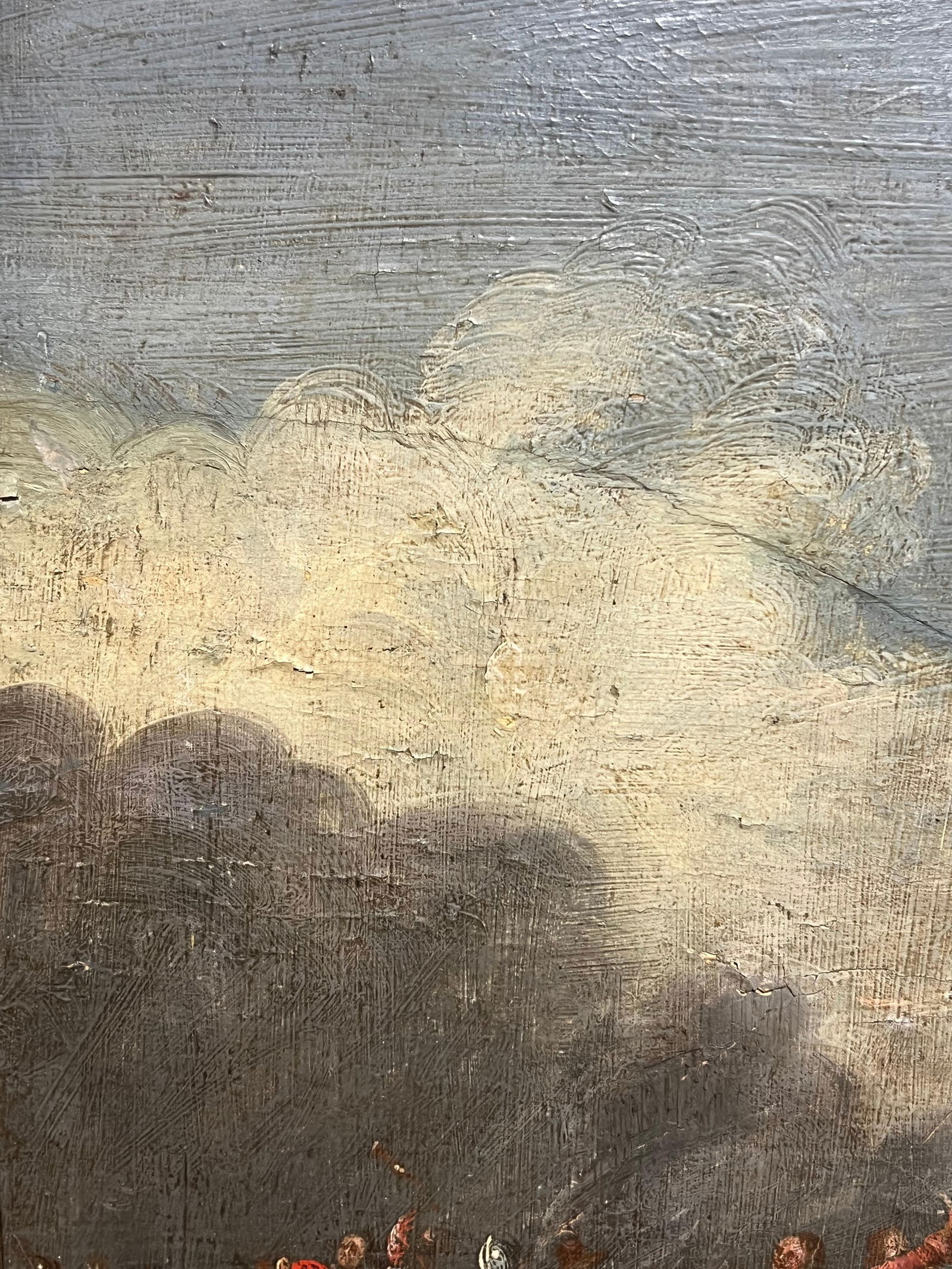 17th Century Flemish Old Master Oil on Panel Cavalry Skirmish Soldiers & Horses 1650 - 9