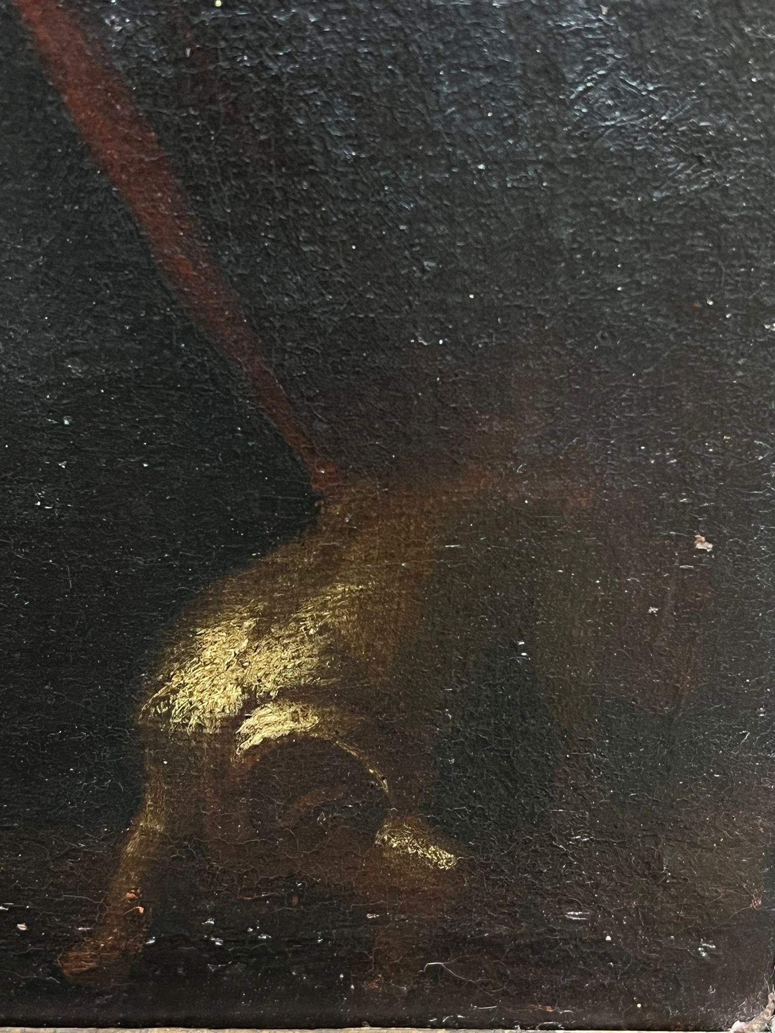 17th Century Large Italian Old Master Oil Christ and the Penitent Canaanite 17th Century - 12