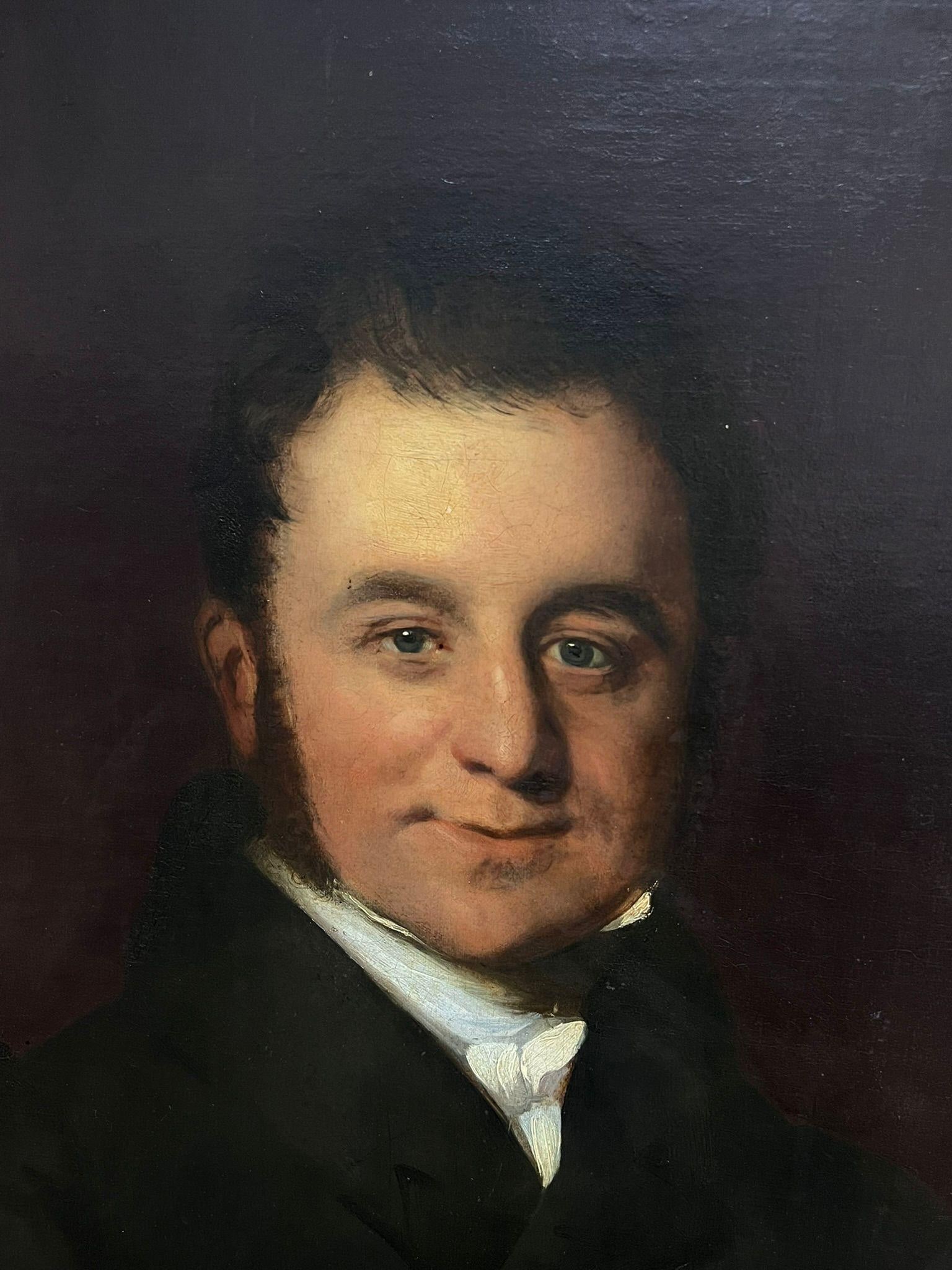 1830's British Oil Painting Large Portrait of a Distinguished Gentleman 19th Century - 7