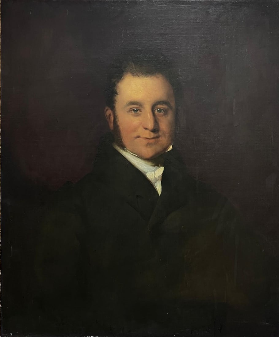1830's British Oil Painting Large Portrait of a Distinguished Gentleman 19th Century - 10