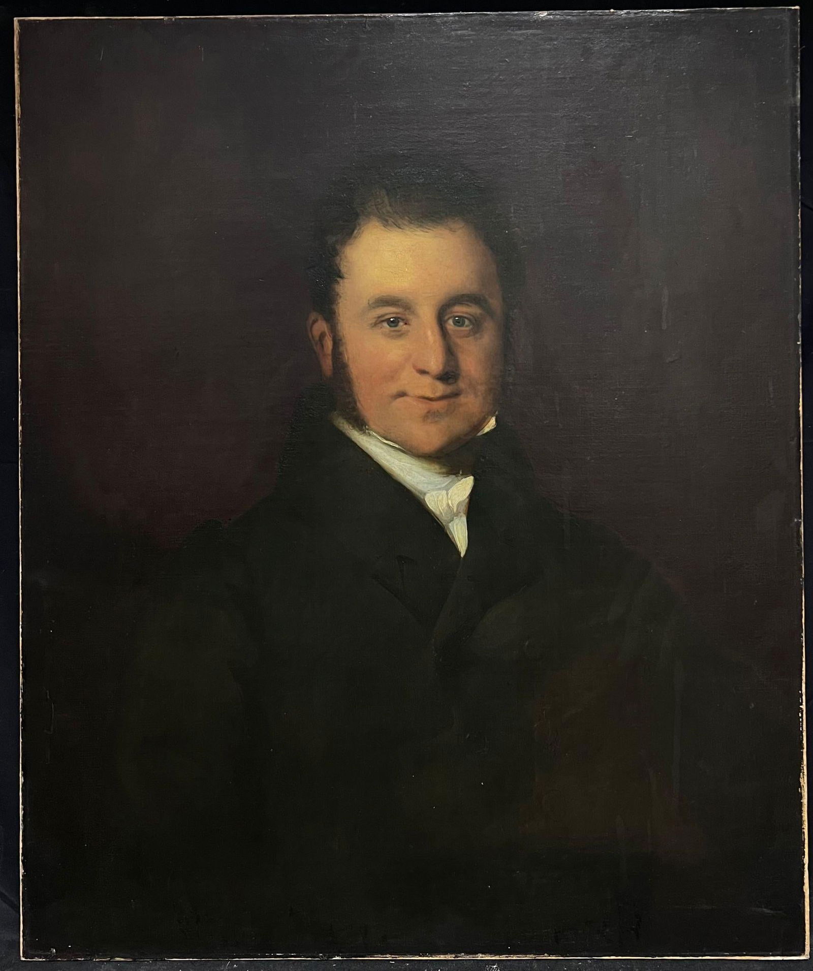 1830's British Oil Painting Large Portrait of a Distinguished Gentleman 19th Century - 4