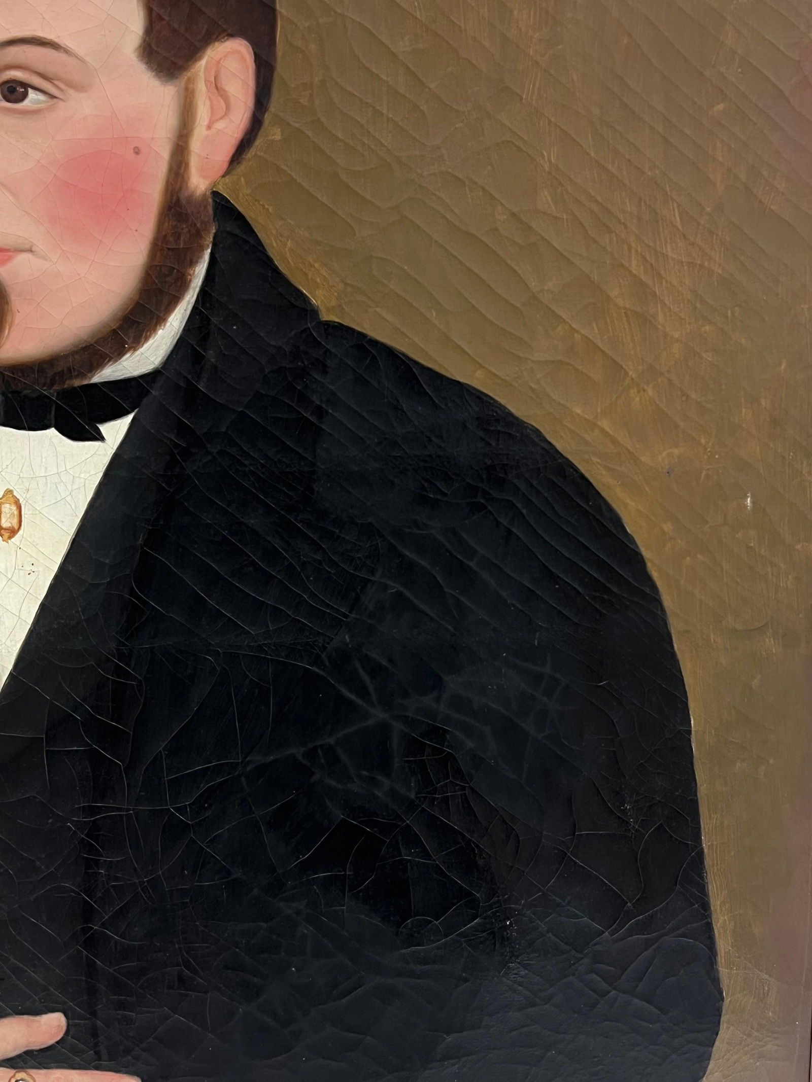 1850's Large Mid 19th Century French Portrait of a Young Gentleman Signed Oil 1855 - 6