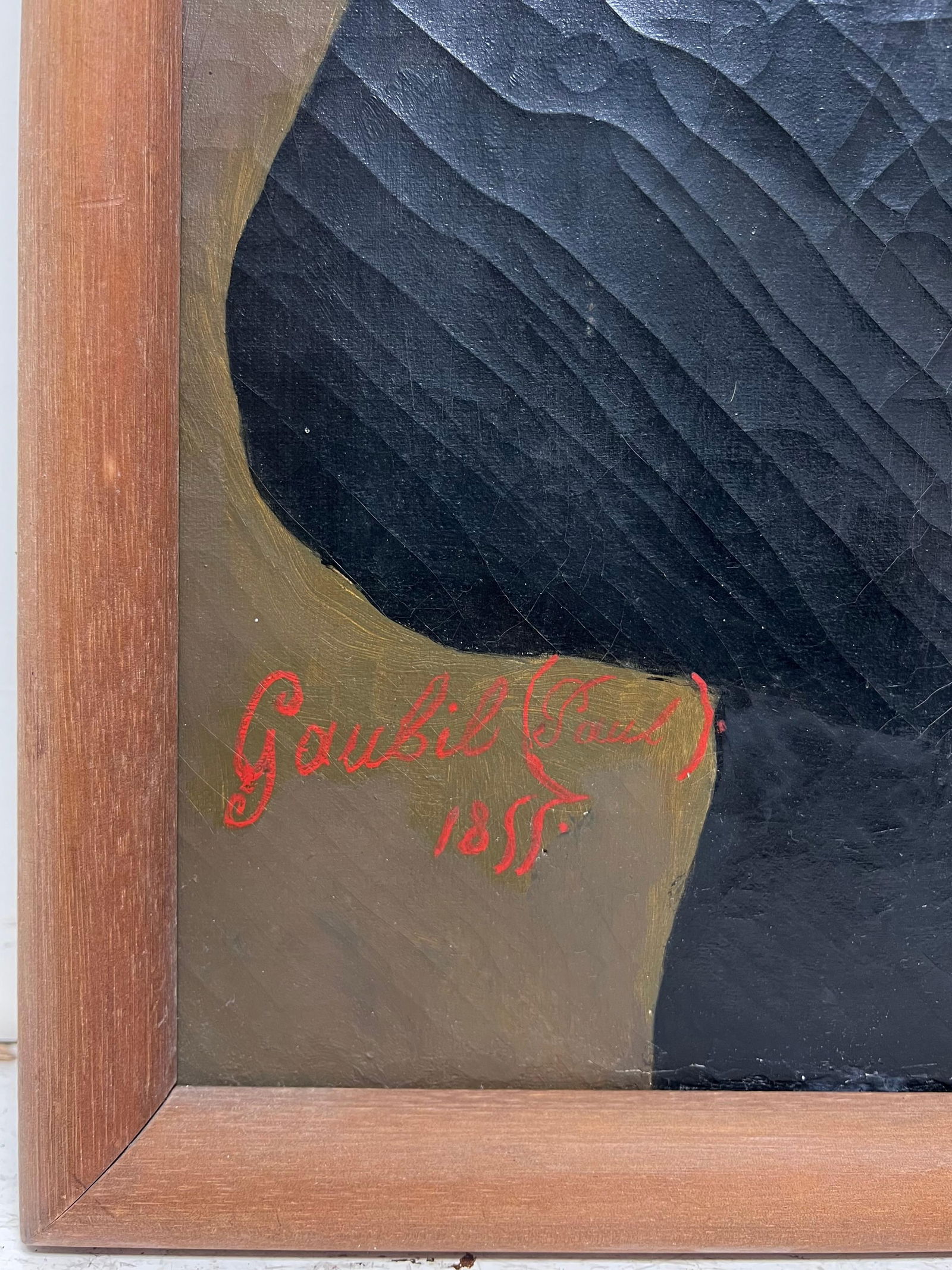 1850's Large Mid 19th Century French Portrait of a Young Gentleman Signed Oil 1855 - 2