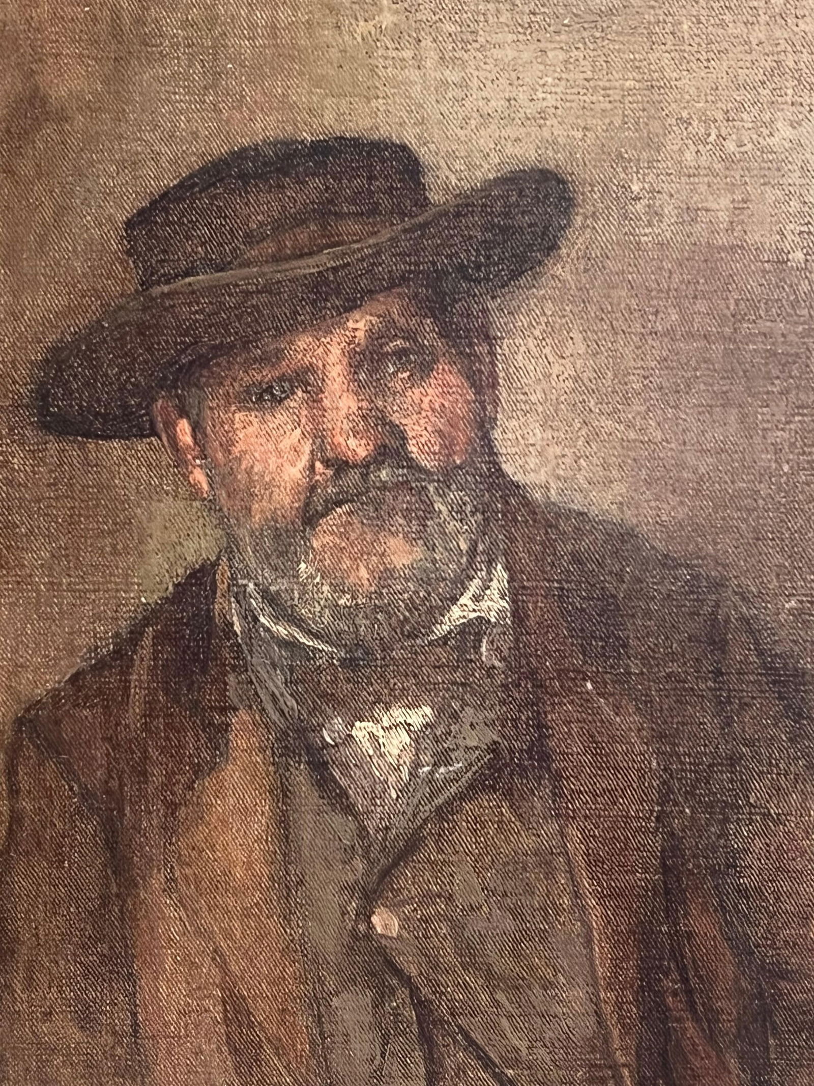 1880's French Impressionist Oil Painting Portrait Ambroise Vollard Famous Dealer 1883 - 5