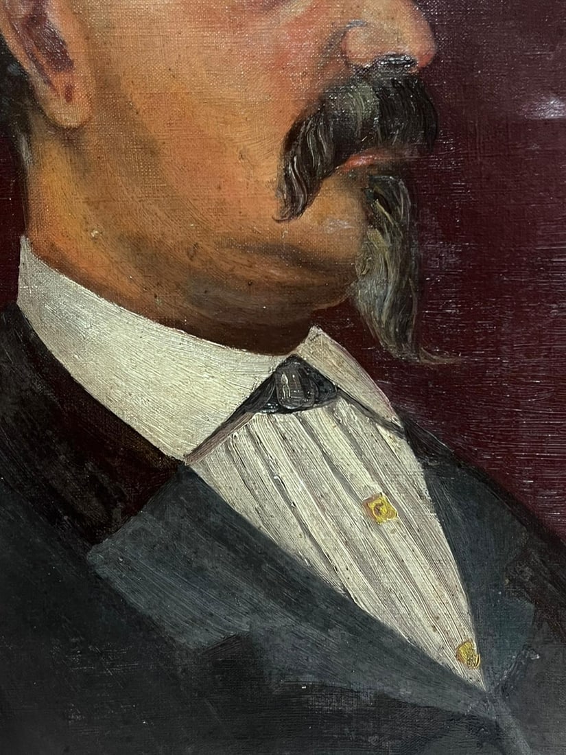 1890's French Portrait of Character Man Signed & Dated 1896 titled oil painting 1896 - 5