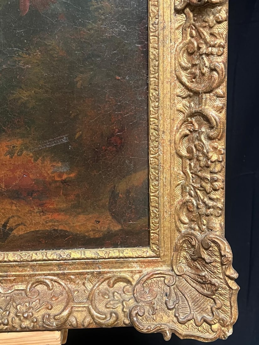 18th-Century Baroque Oil Still Life Flowers Floral Arrangement in an Ornate Urn 18th Century - 9