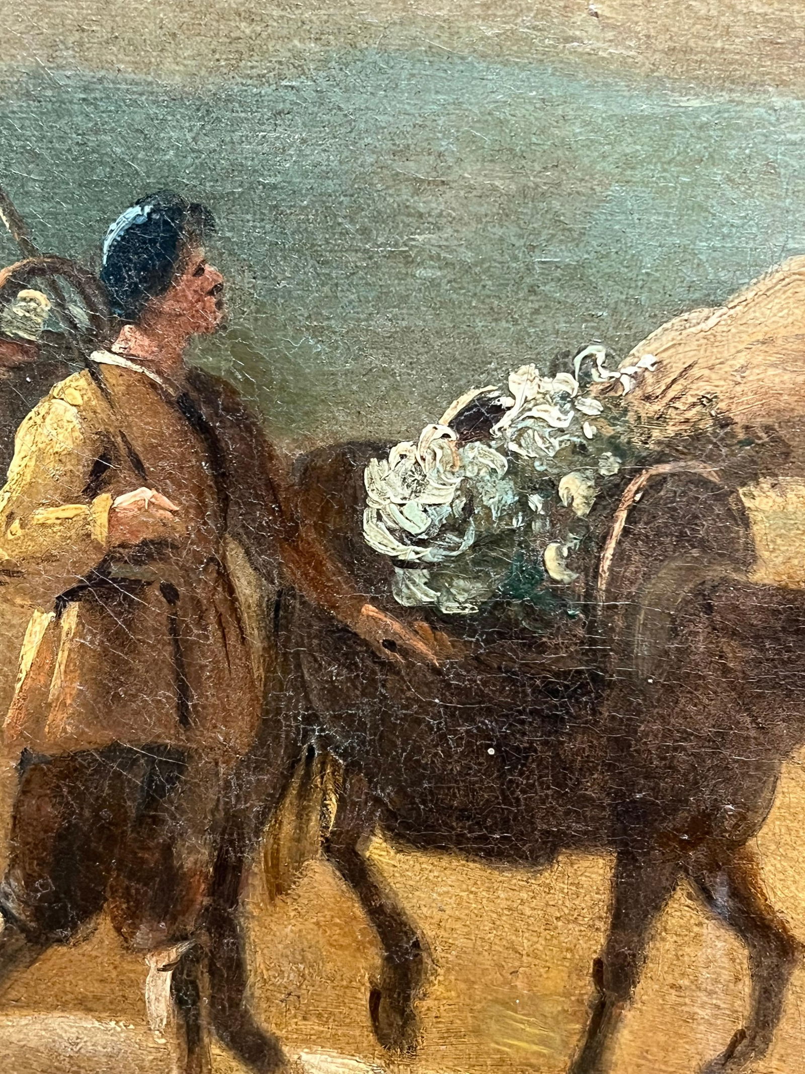 18th-Century Dutch Pastoral Scene with Travelers and Livestock Golden Landscape mid 18th Century - 11