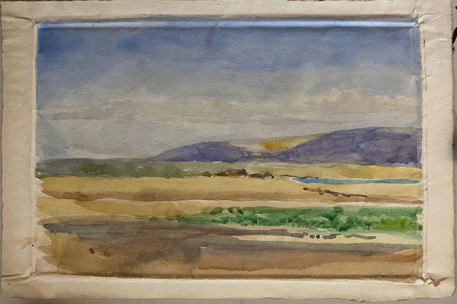 1900's English Impressionist Watercolor Painting Dancing Trees in the Wind circa 1900s - 6