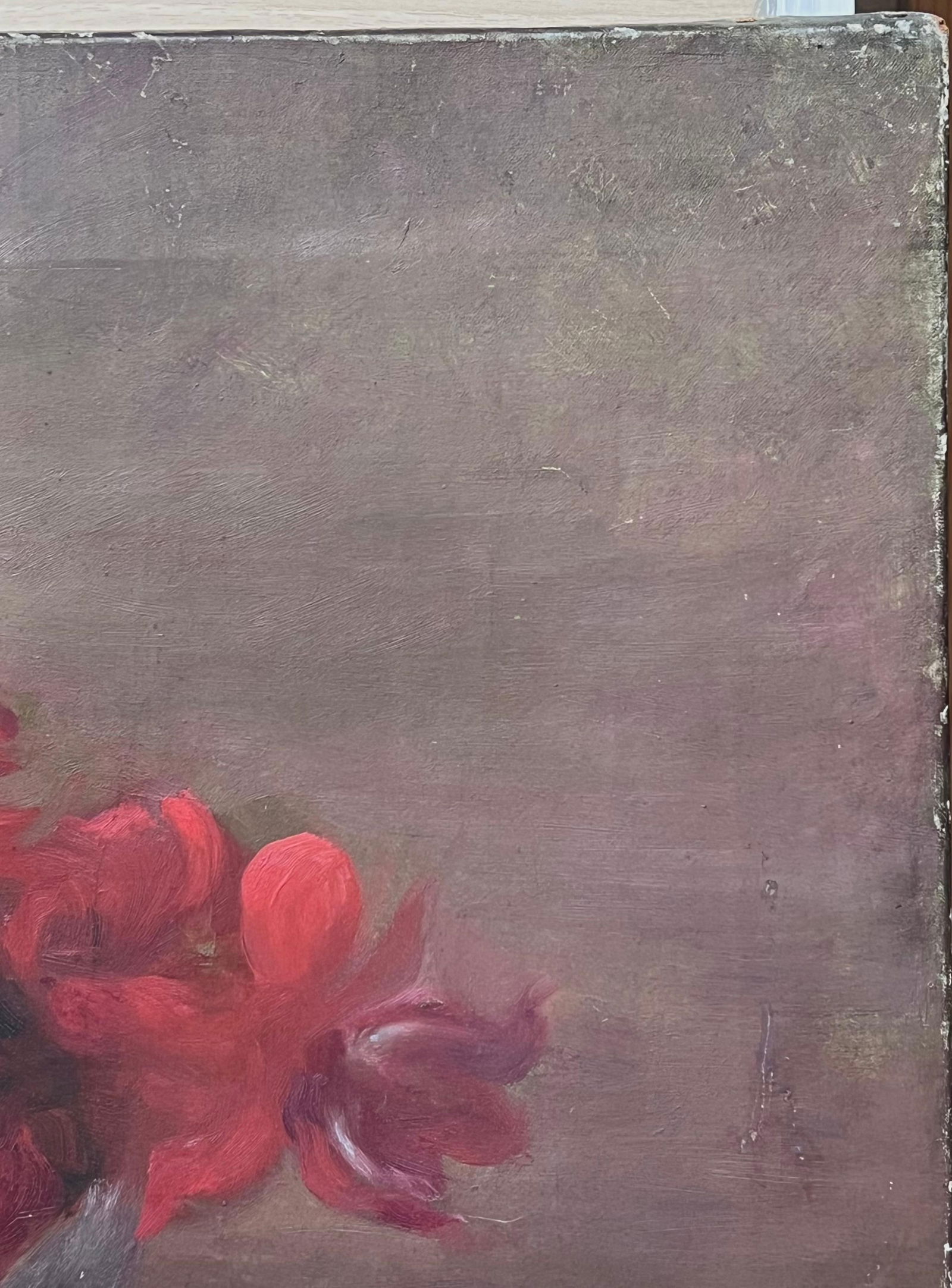 1900's French Impressionist Oil on Canvas Pretty Flowers Still Life Natural 1900 - 8