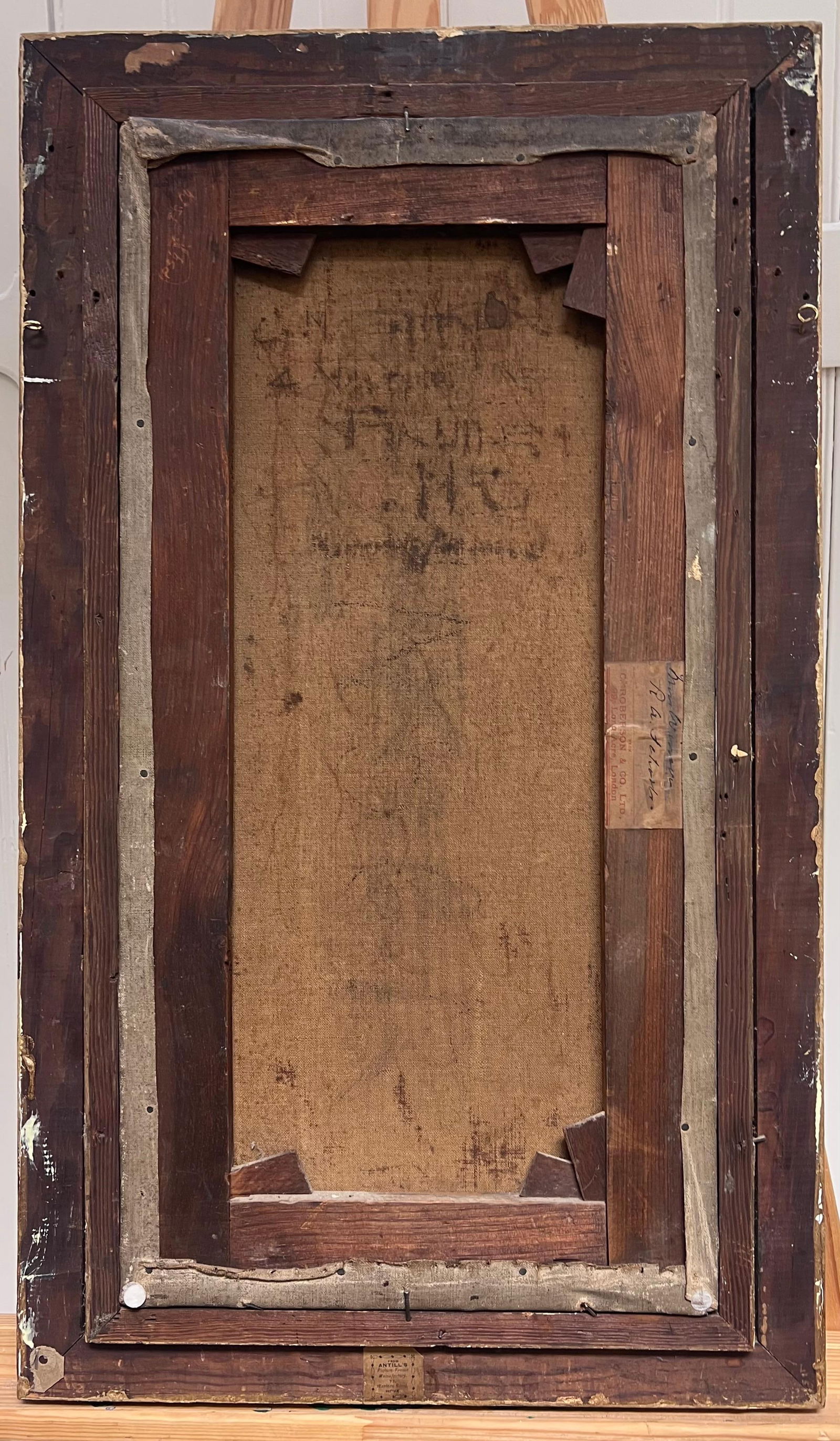 1920's British Signed Oil Painting Portrait Lady by Piano Interior Light Scene 1920's - 3