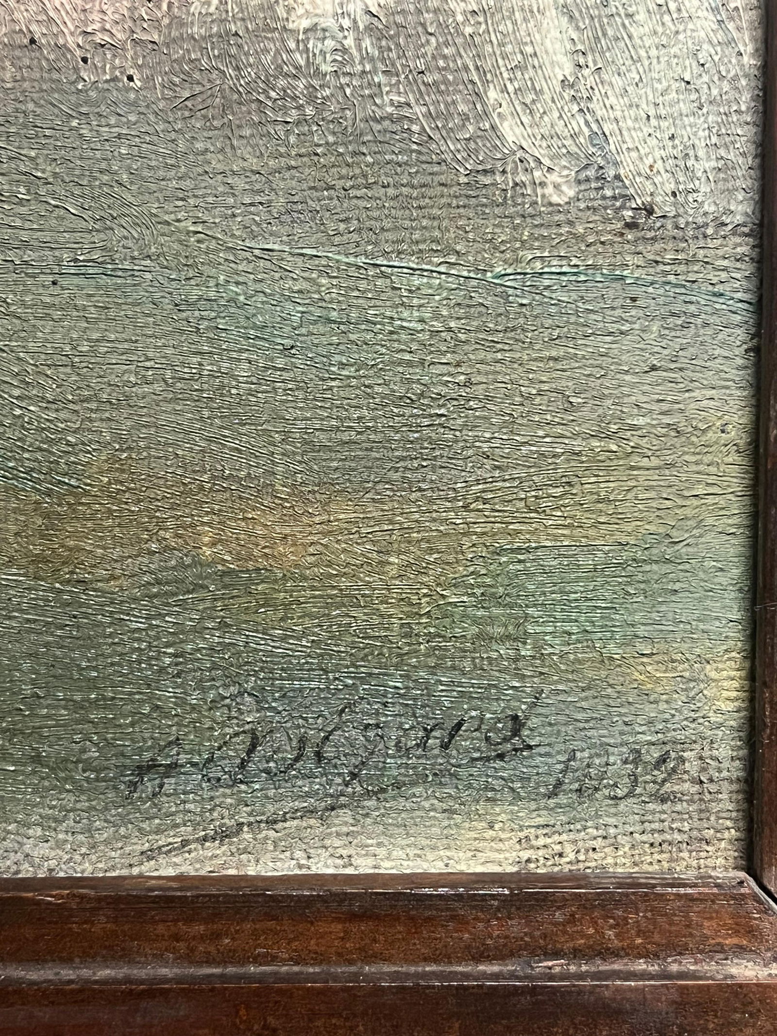 1930's Atmospheric French Provencal Countryside Landscape Cypress Trees in Lane 1930's - 9