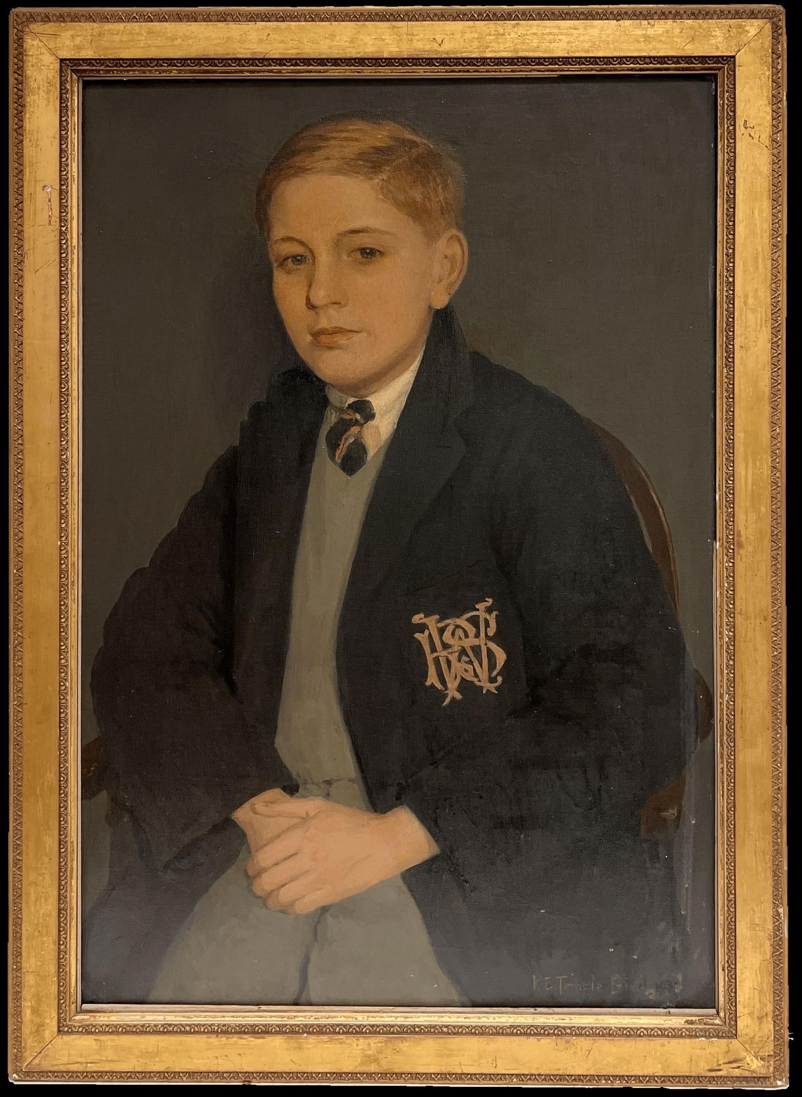 1930's British Oil Painting Portrait of Westminster School Boy in Uniform 1931 (1 of 13)