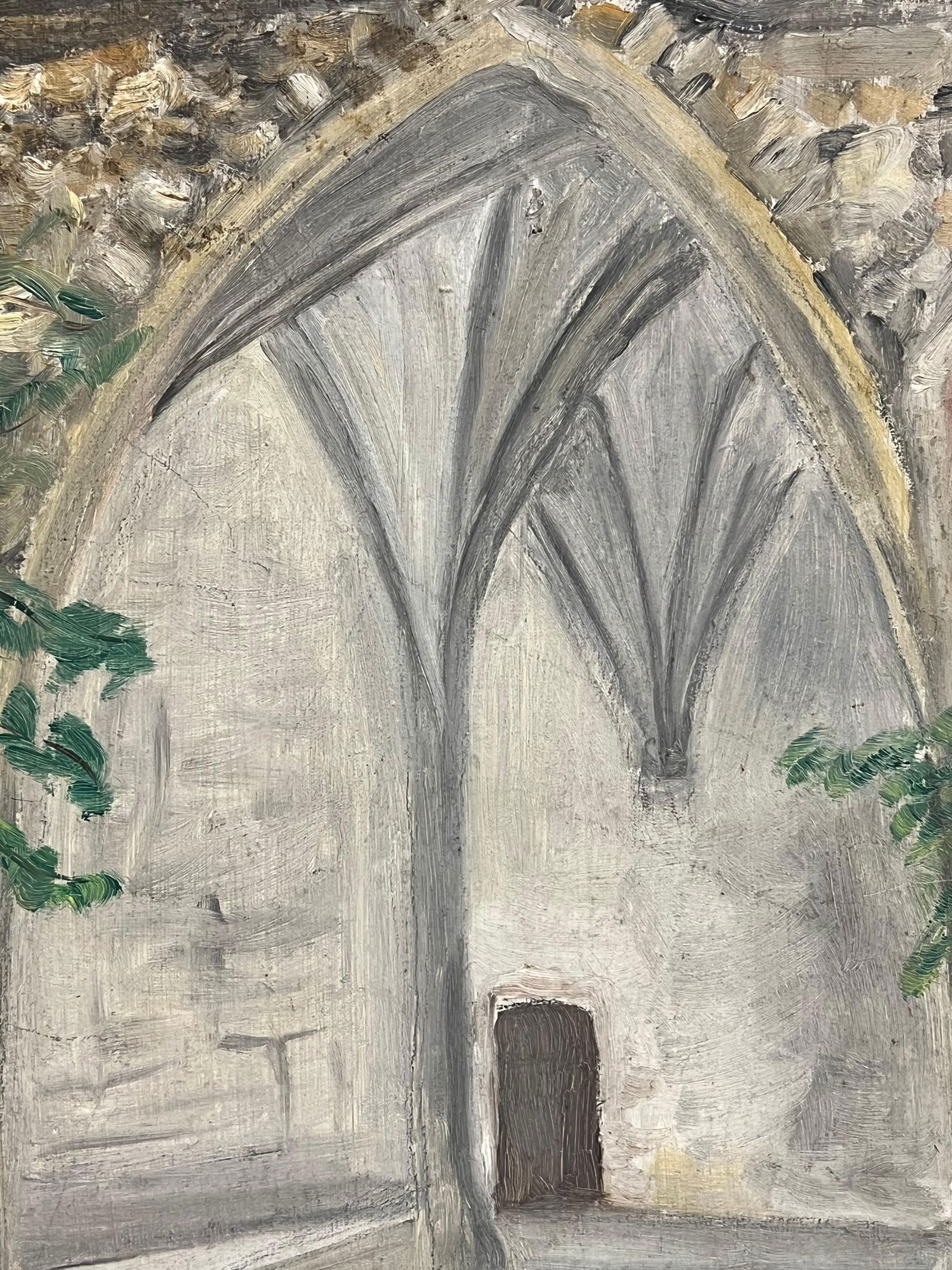 1930's French Impressionist Arched Cloister with Gothic Vaults and Garden 19th Century - 6