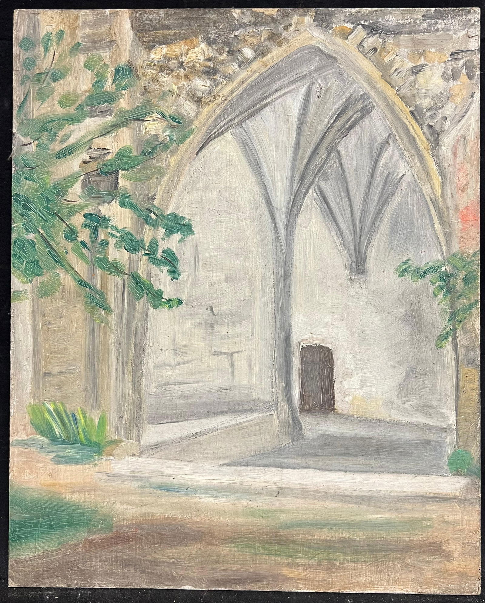 1930's French Impressionist Arched Cloister with Gothic Vaults and Garden 19th Century - 13
