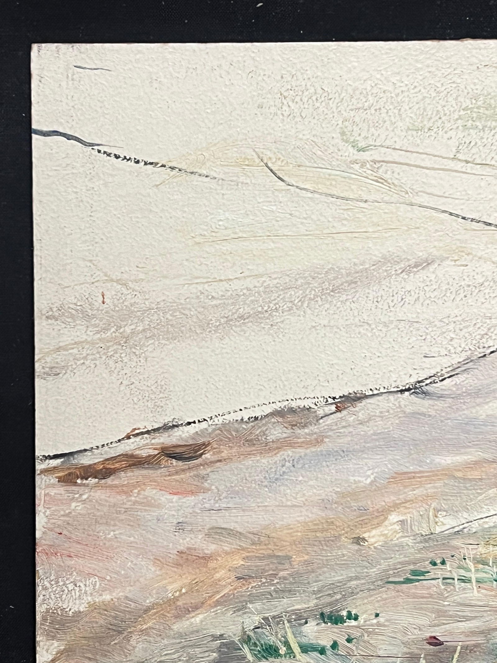 1930's French Impressionist Minimalist Coastal Landscape with Gentle Brushstroke 19th Century - 5