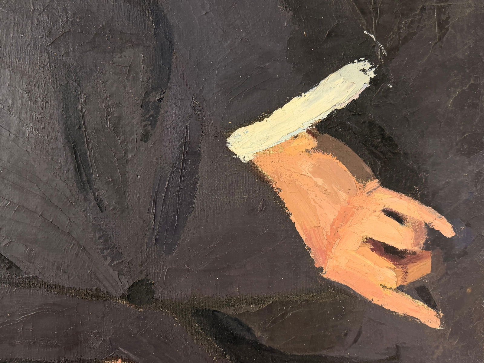 1930's French Oil Portrait of a Bourgeois Gentleman Seated in Armchair 1930 - 5