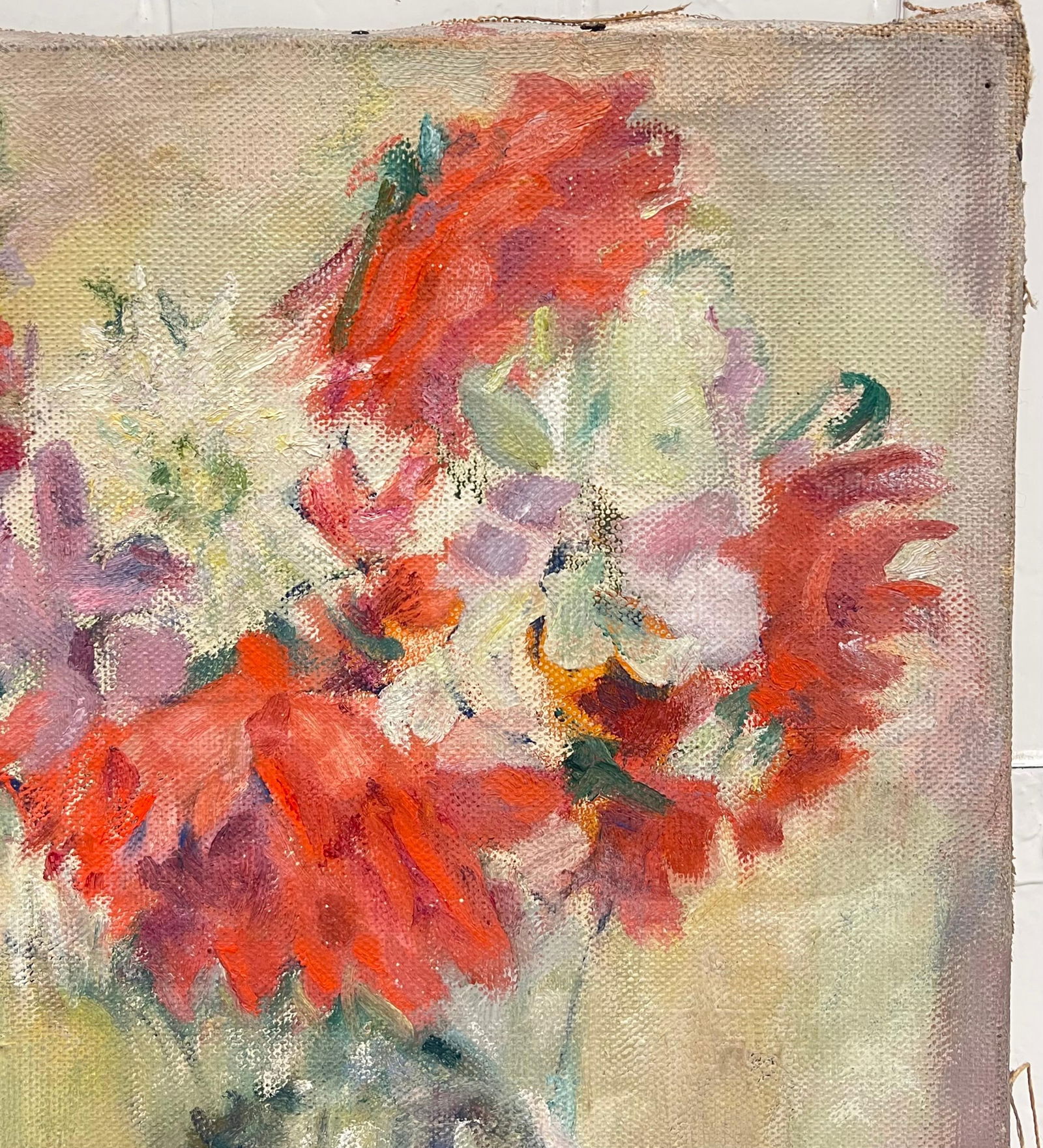 1930's French Post-Impressionist Oil Beautiful Still Life Natural Flowers 1930's - 6