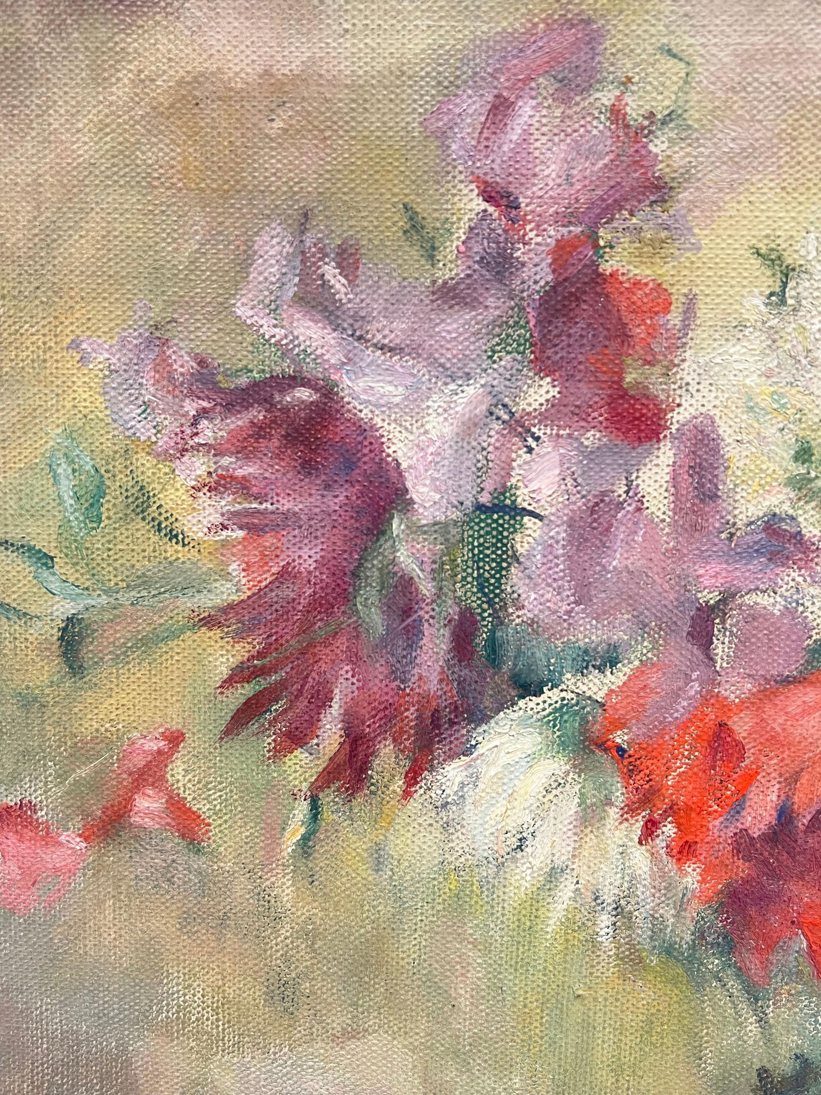 1930's French Post-Impressionist Oil Beautiful Still Life Natural Flowers 1930's - 9