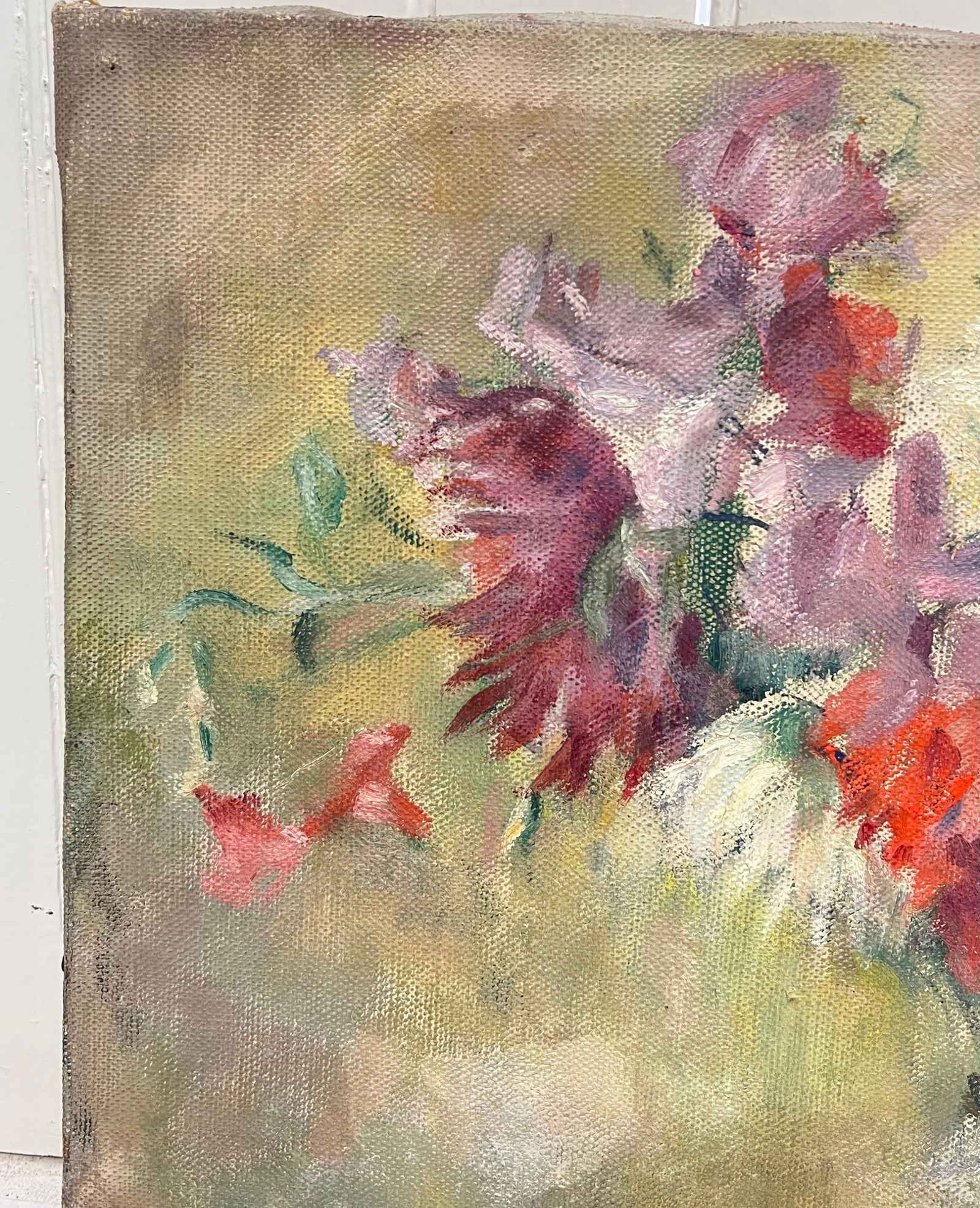 1930's French Post-Impressionist Oil Beautiful Still Life Natural Flowers 1930's - 13