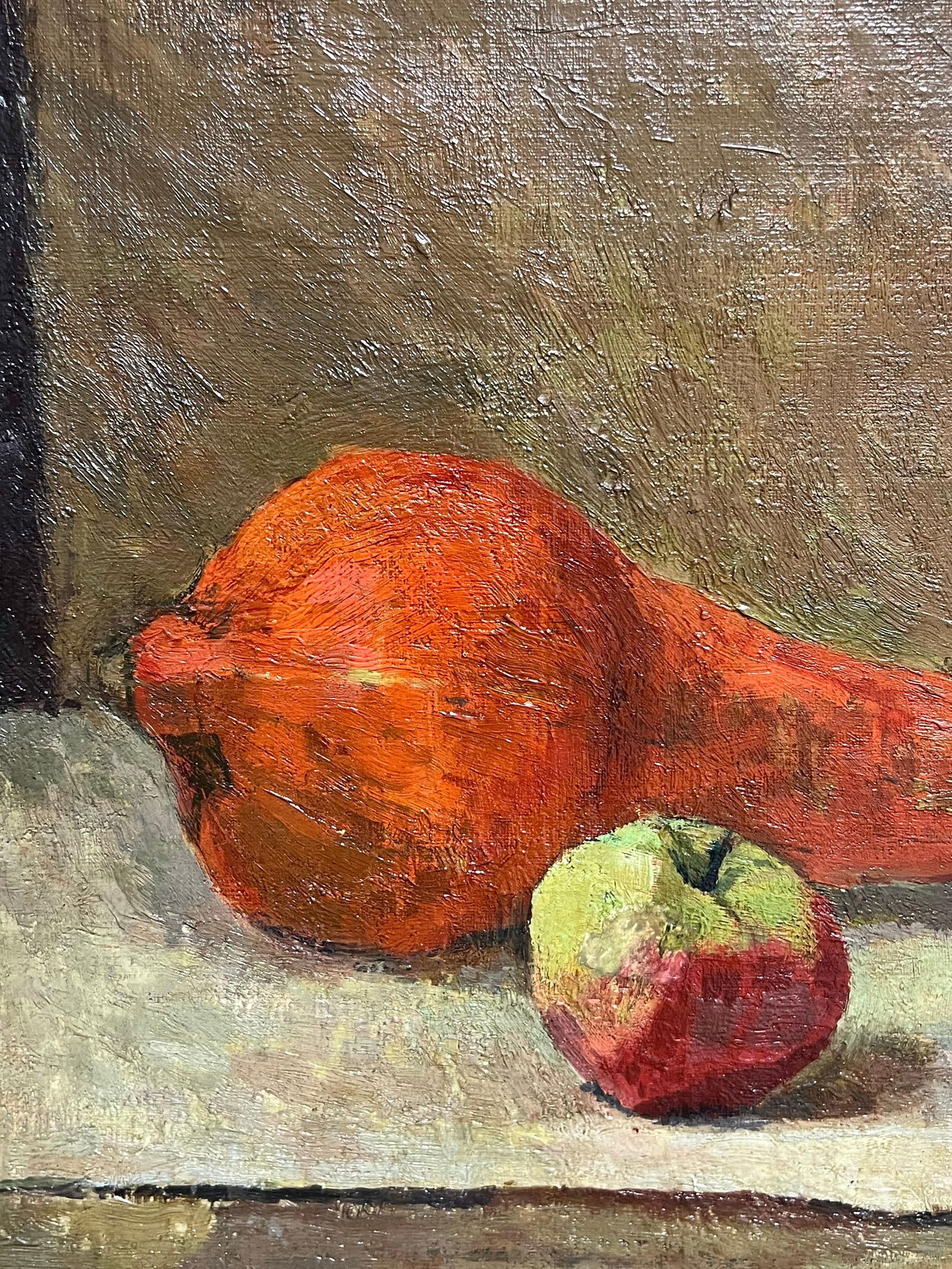 1930's French Post-Impressionist Oil Still Life Fruit & Portrait of Van Gogh 1930's - 5