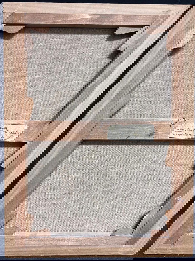 1930's French Signed Oil Portrait of Danièle Darrieux Elegant Ballroom Dancing 1952 - 10