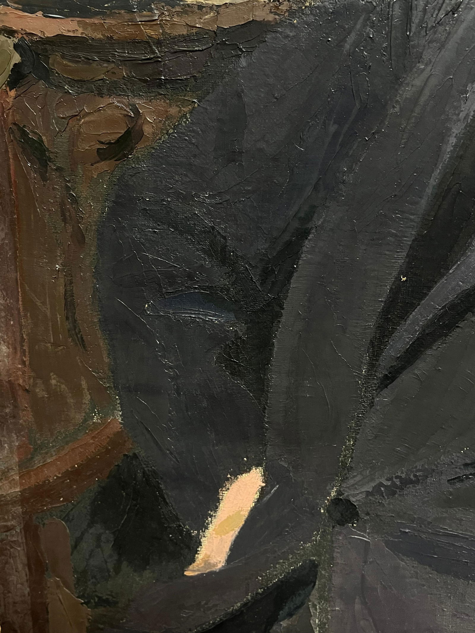 1930's Large French Oil Distinguished Portrait Dapper Gentleman in Suit & Chair 1930 - 9