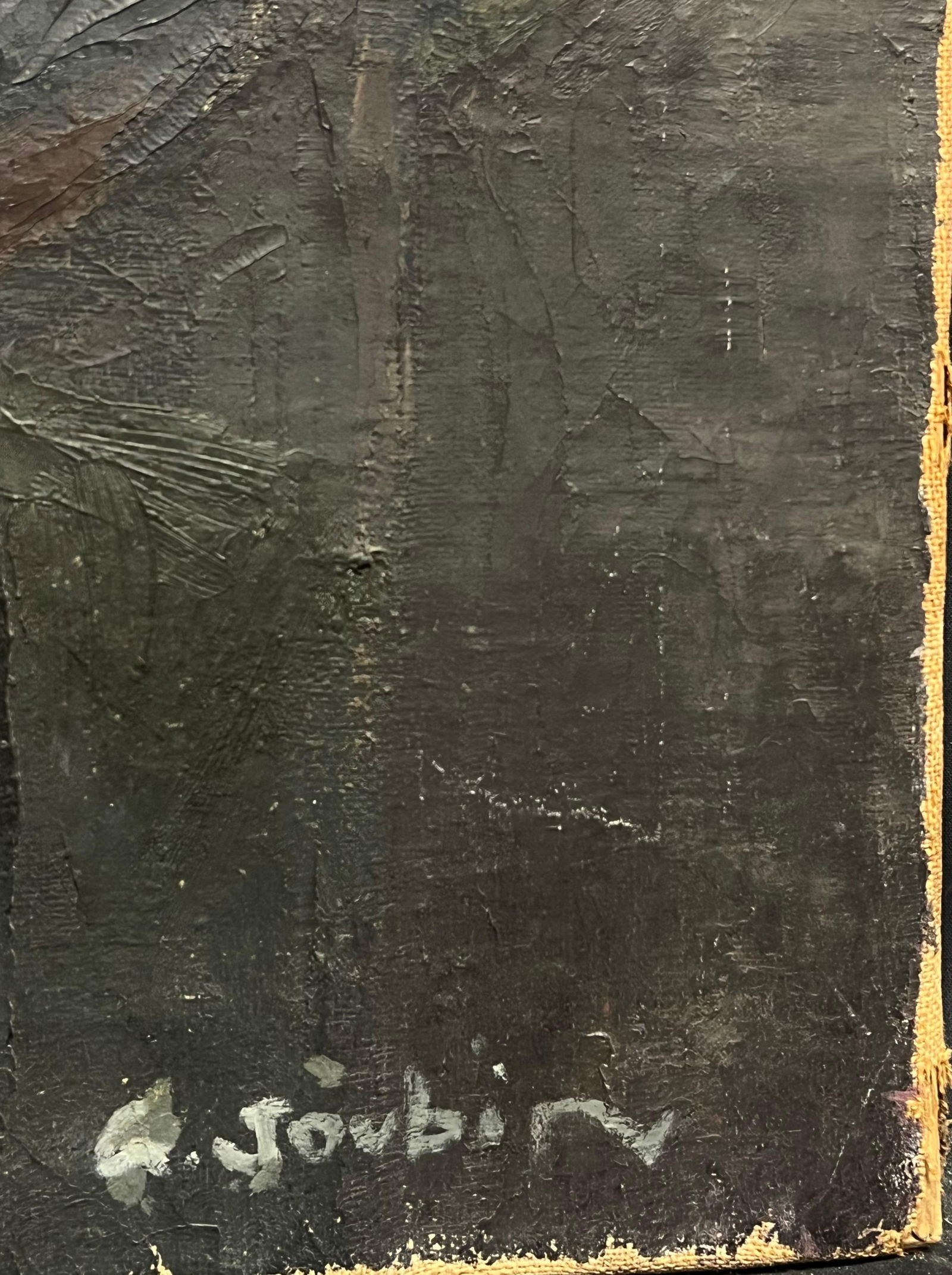 1930's Large French Oil Distinguished Portrait Dapper Gentleman in Suit & Chair 1930 - 12