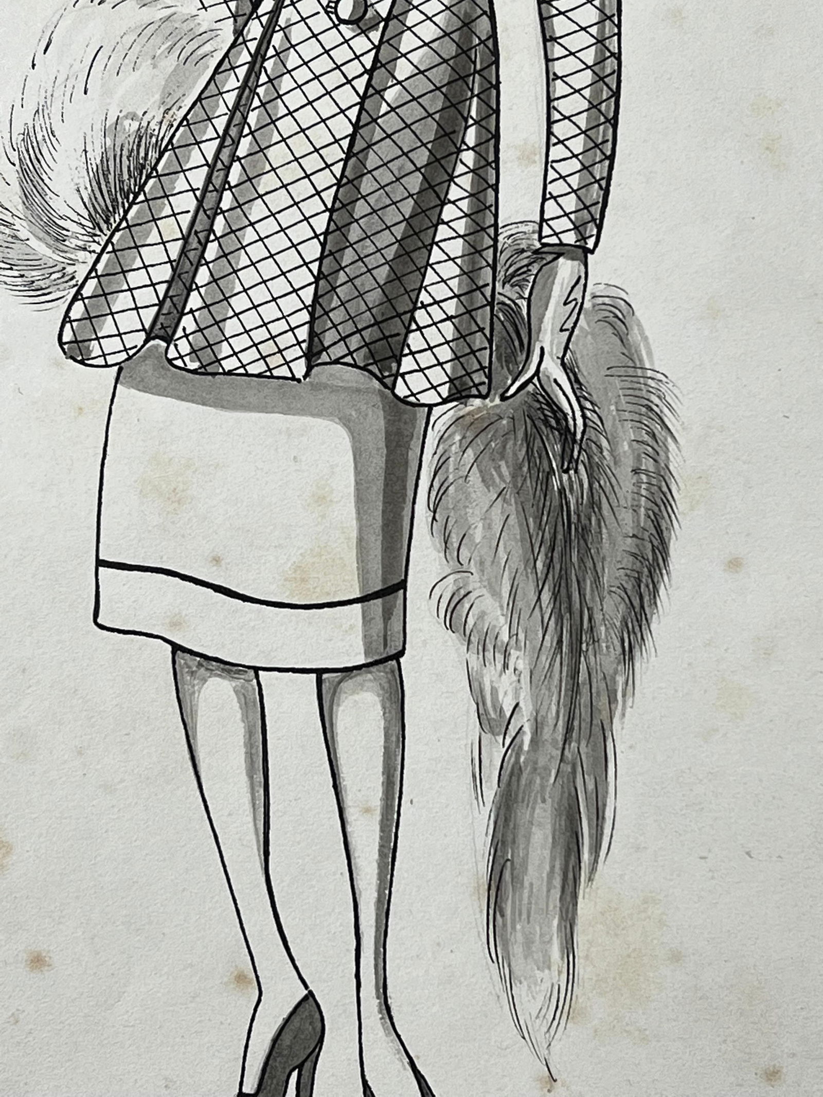 1940's Fashion Illustration, Chic Lady circa 1940s - 5