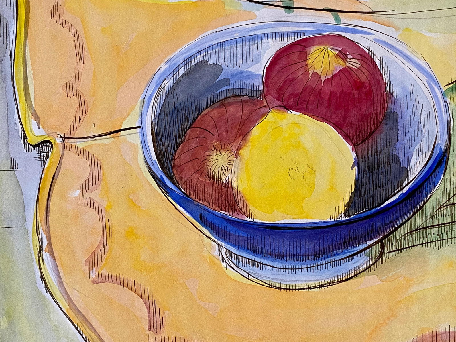 1940's French Fruit Still Life, Post Impressionist Artist circa 1940s - 13