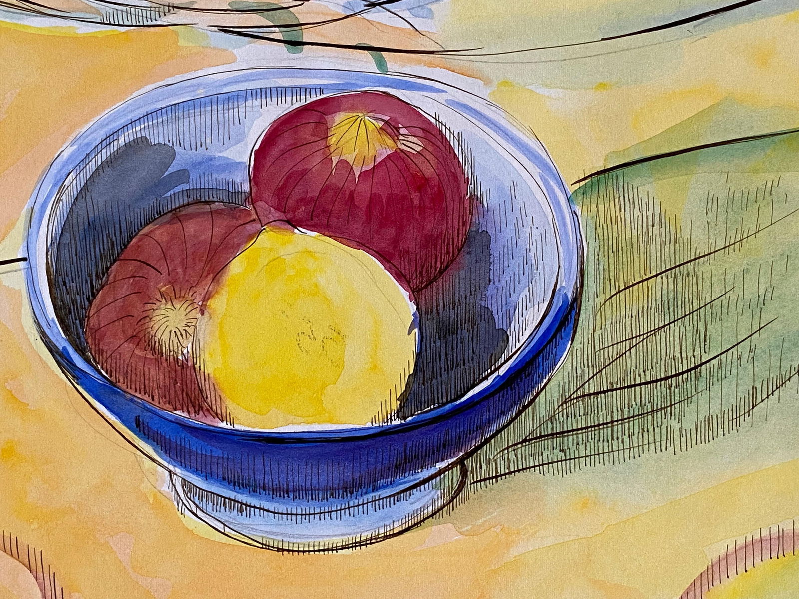 1940's French Fruit Still Life, Post Impressionist Artist circa 1940s - 2