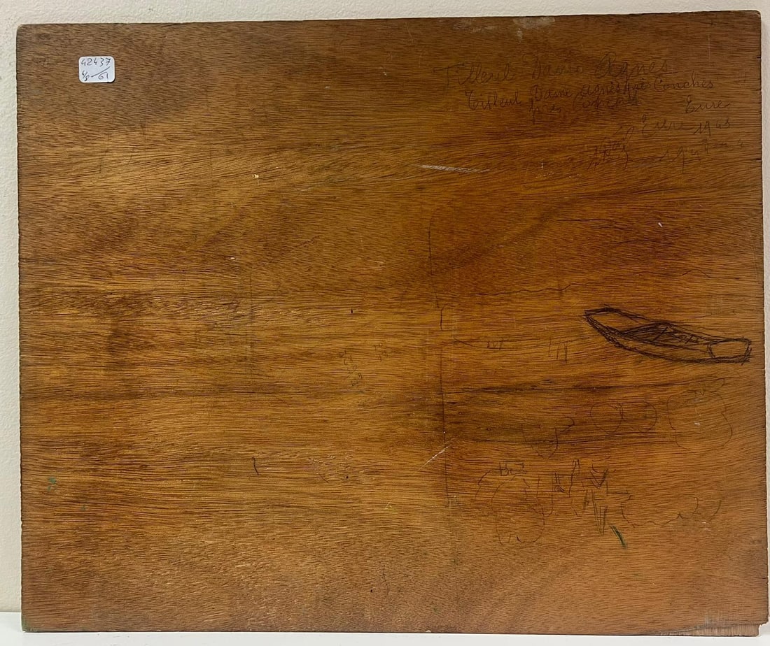 1940's French Impressionist Signed Oil Green Fields Village Lane Old Houses 1948 - 3