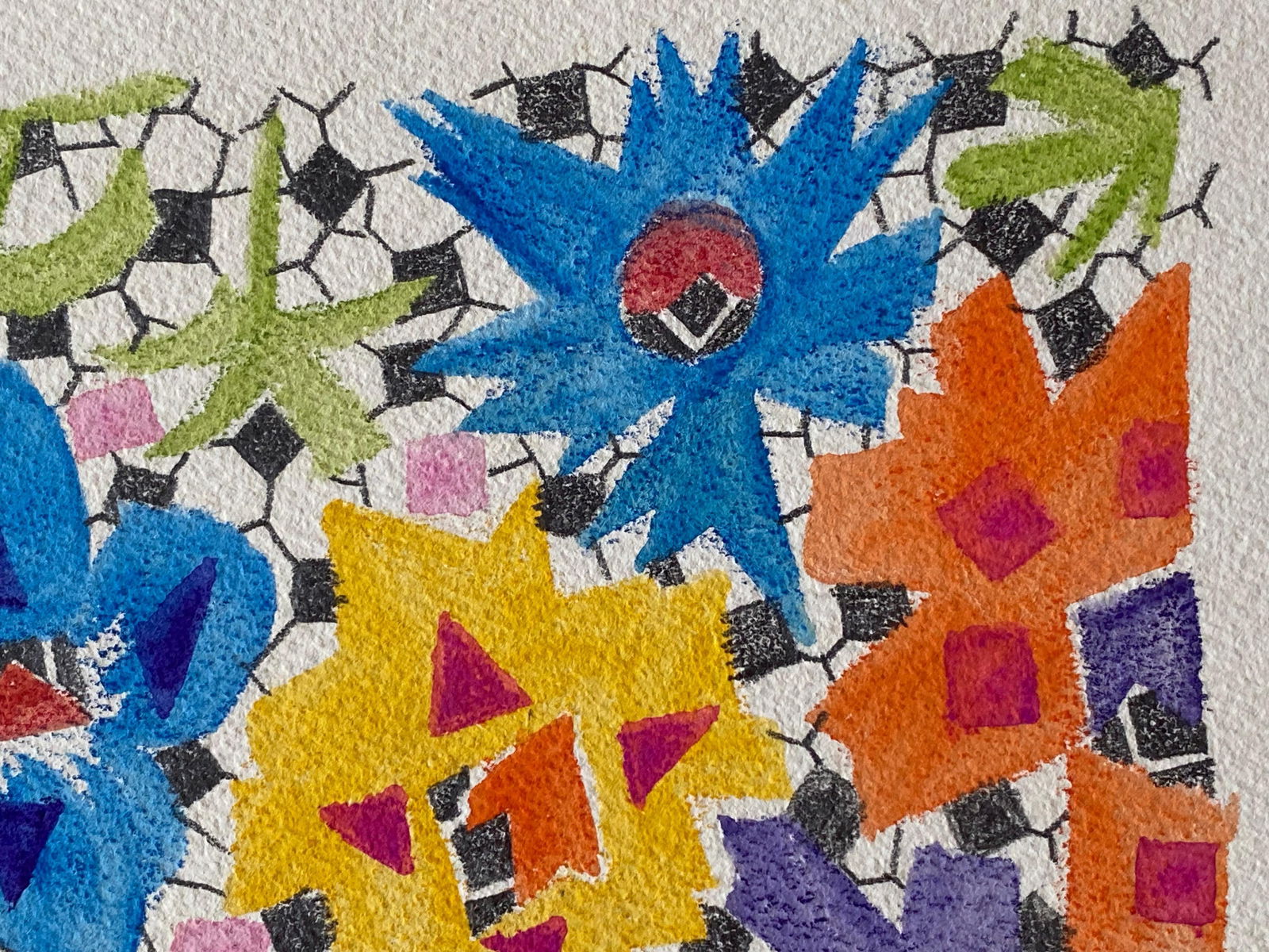 1940's French Post Impressionist Artist Abstract Artwork Design Original circa 1940s - 7