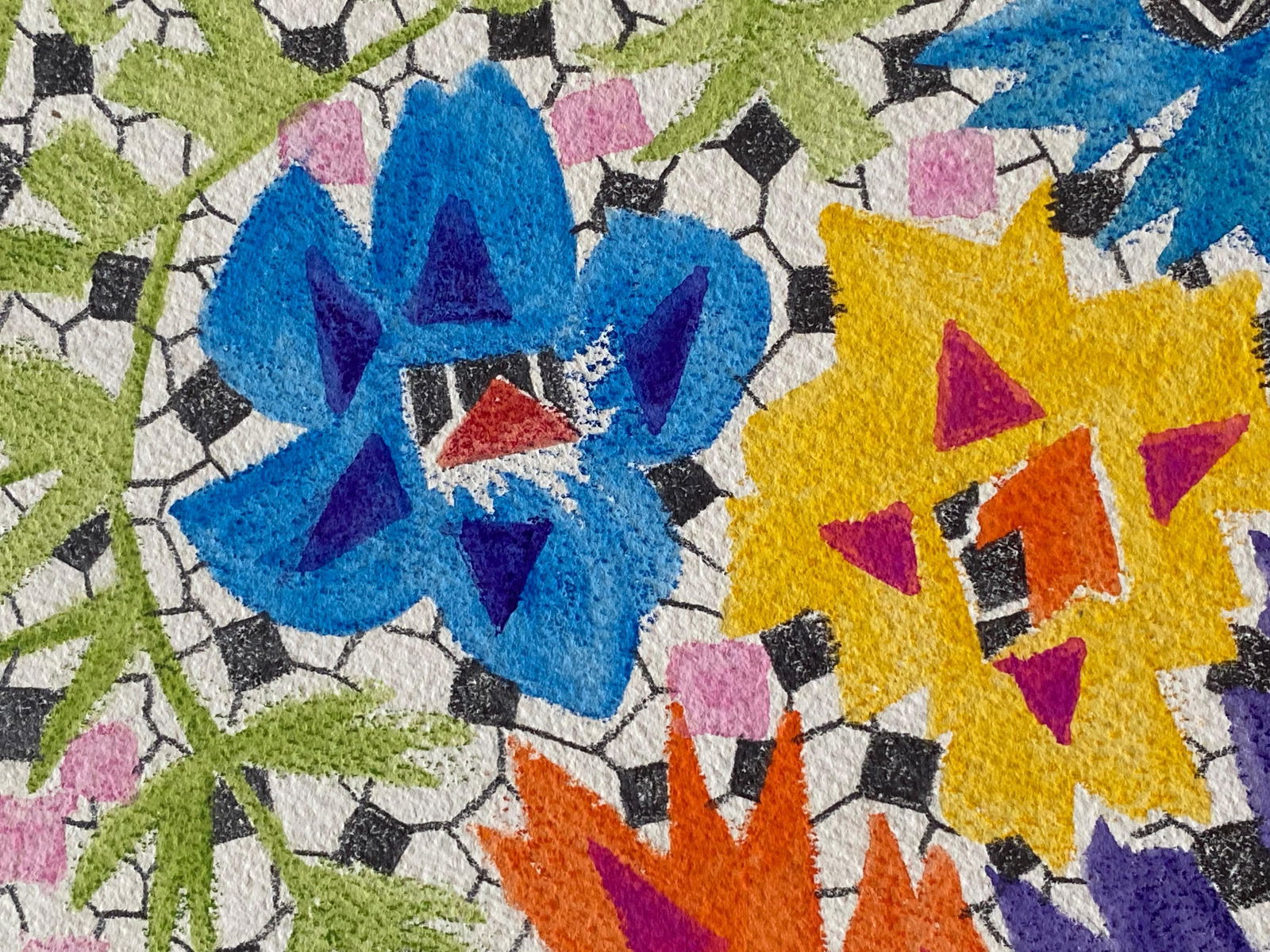 1940's French Post Impressionist Artist Abstract Artwork Design Original circa 1940s - 8